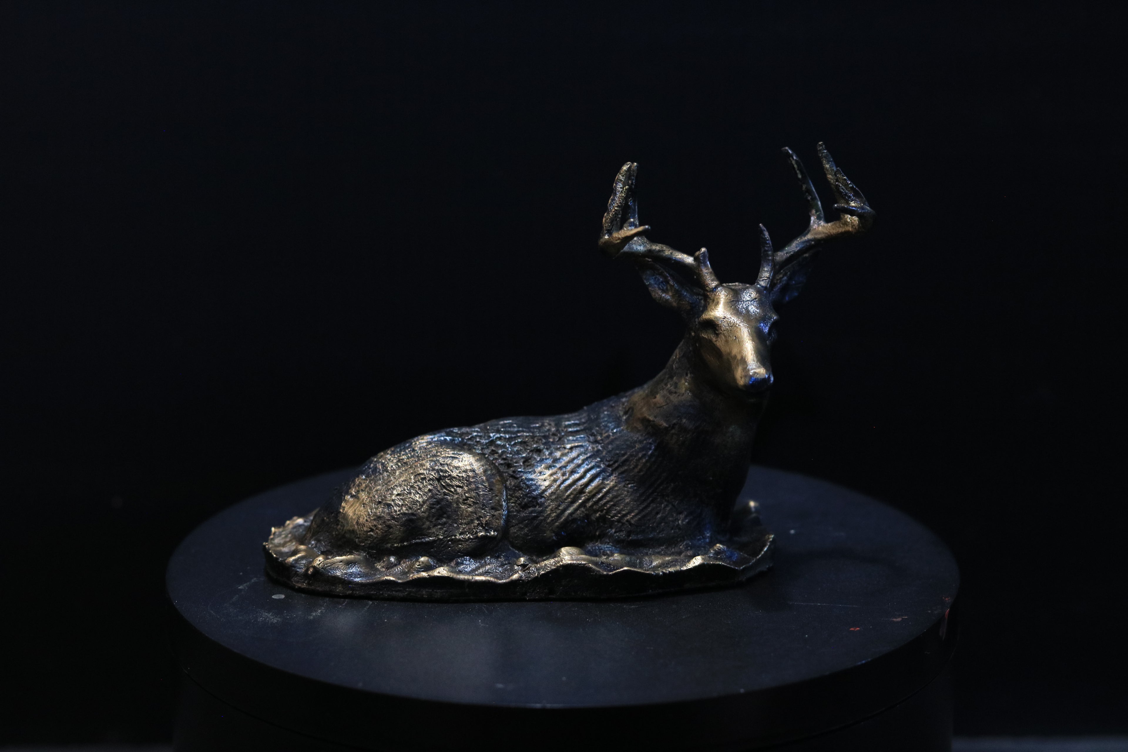 Solid Nordic Gold Buck Statue