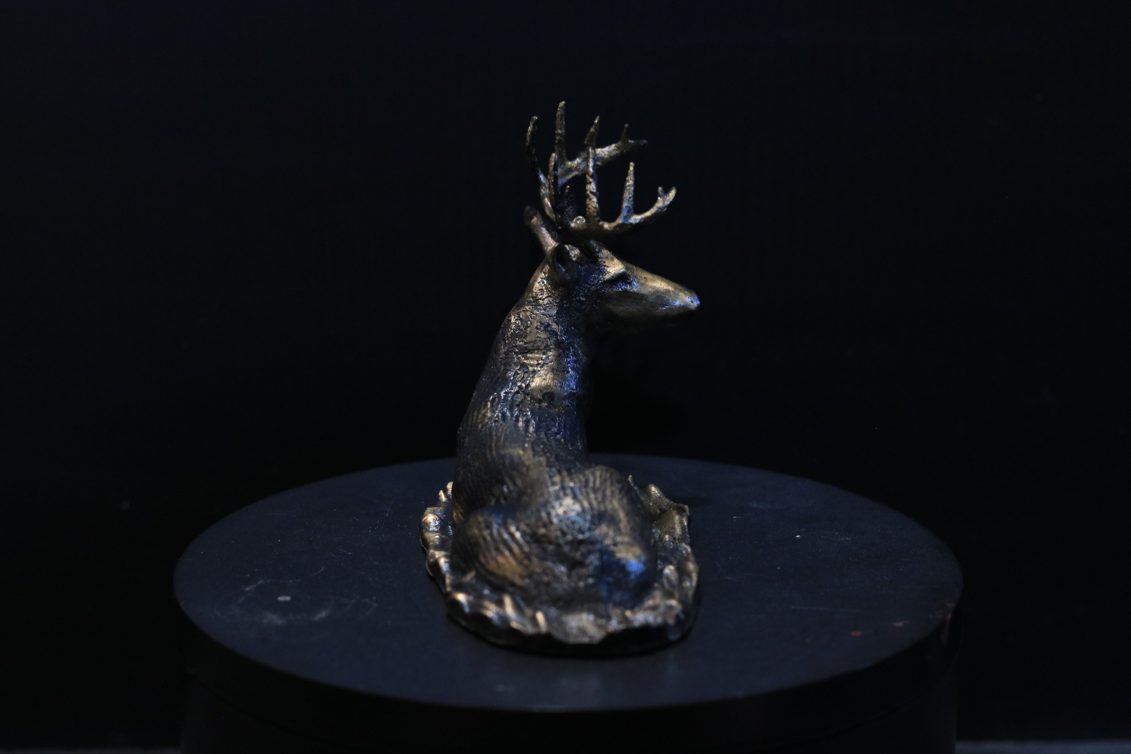 Solid Nordic Gold Buck Statue