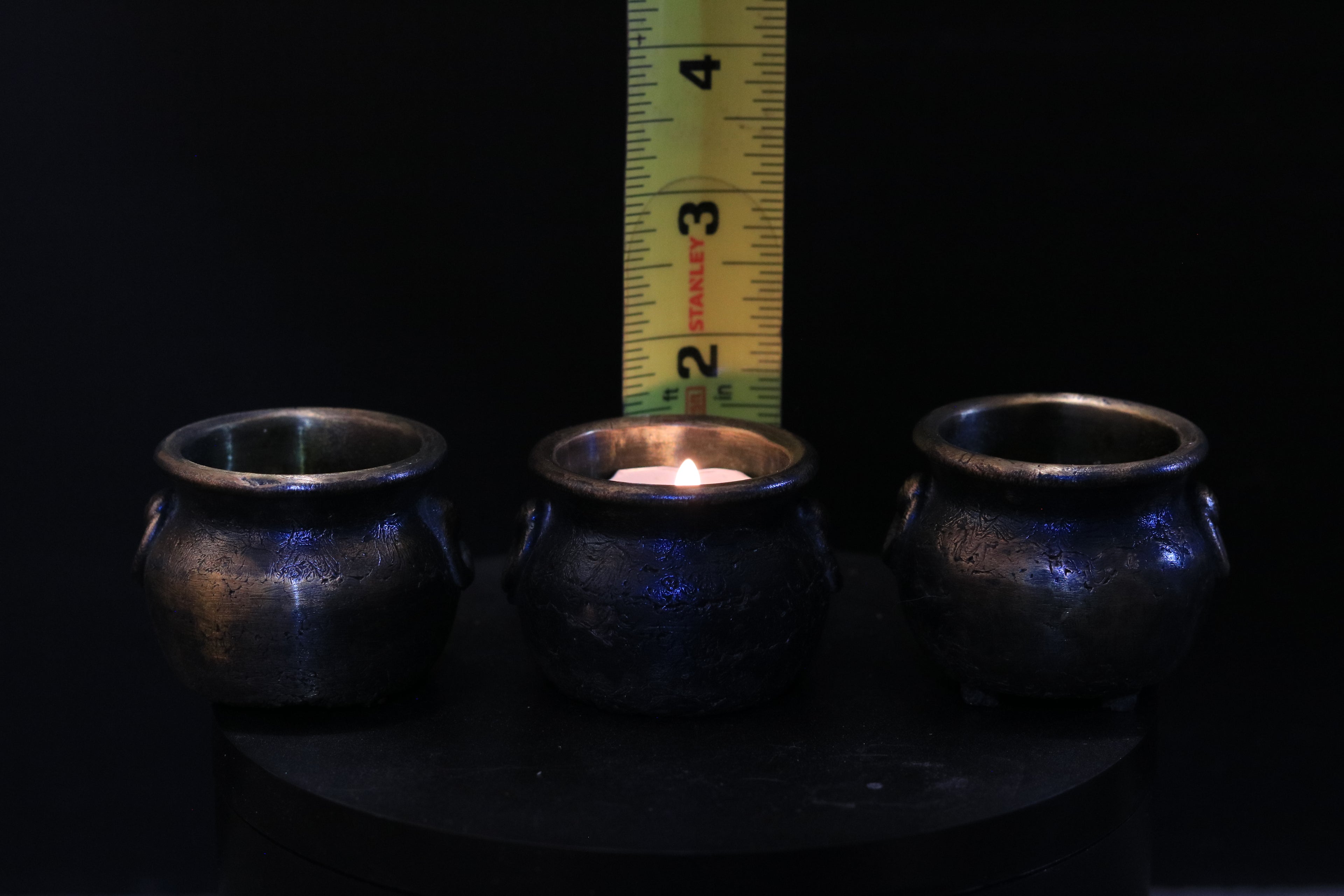 Solid Nordic Gold Tealight Candle Cauldron
