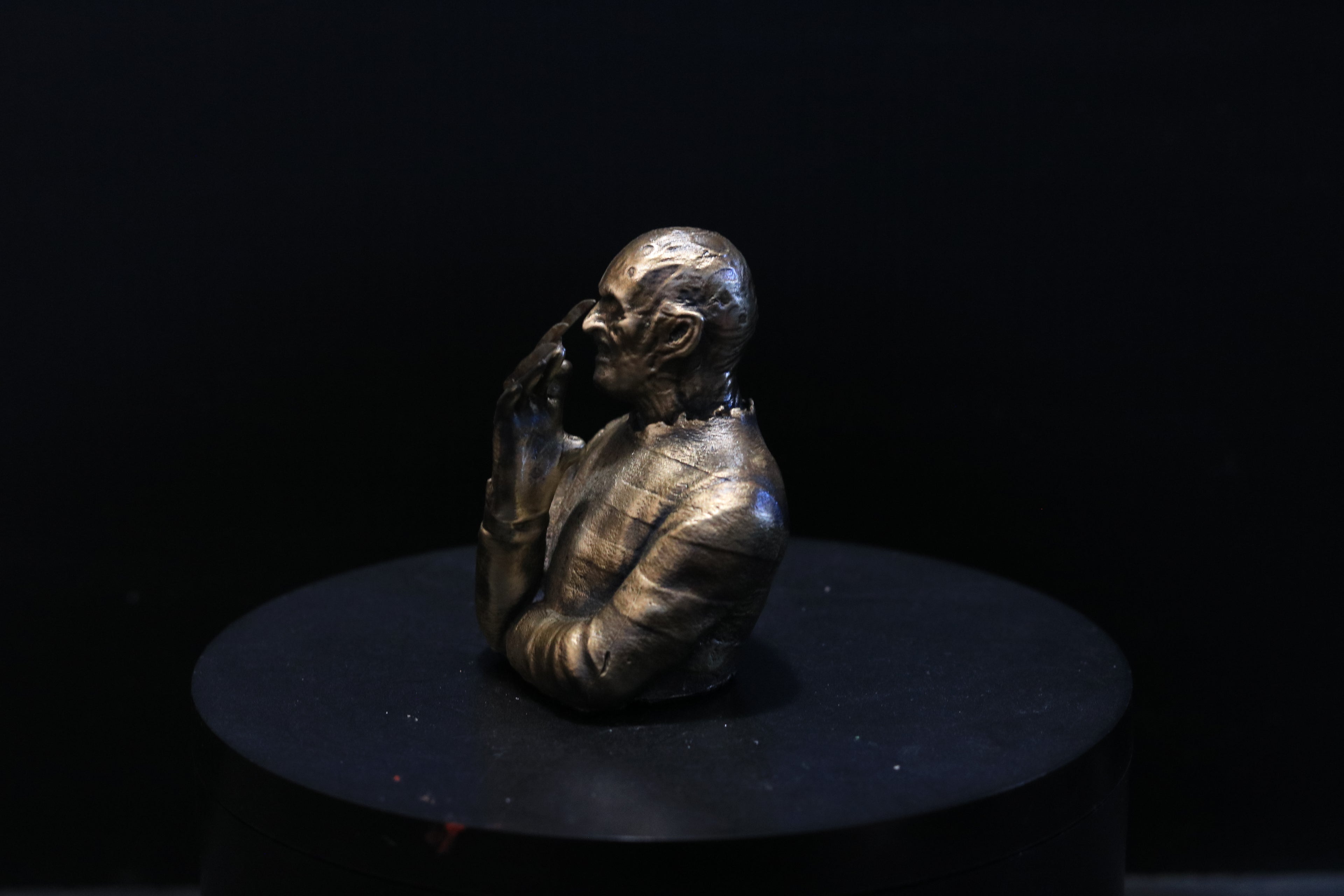 Solid Nordic Gold Freddy Bust 3 Inches Tall