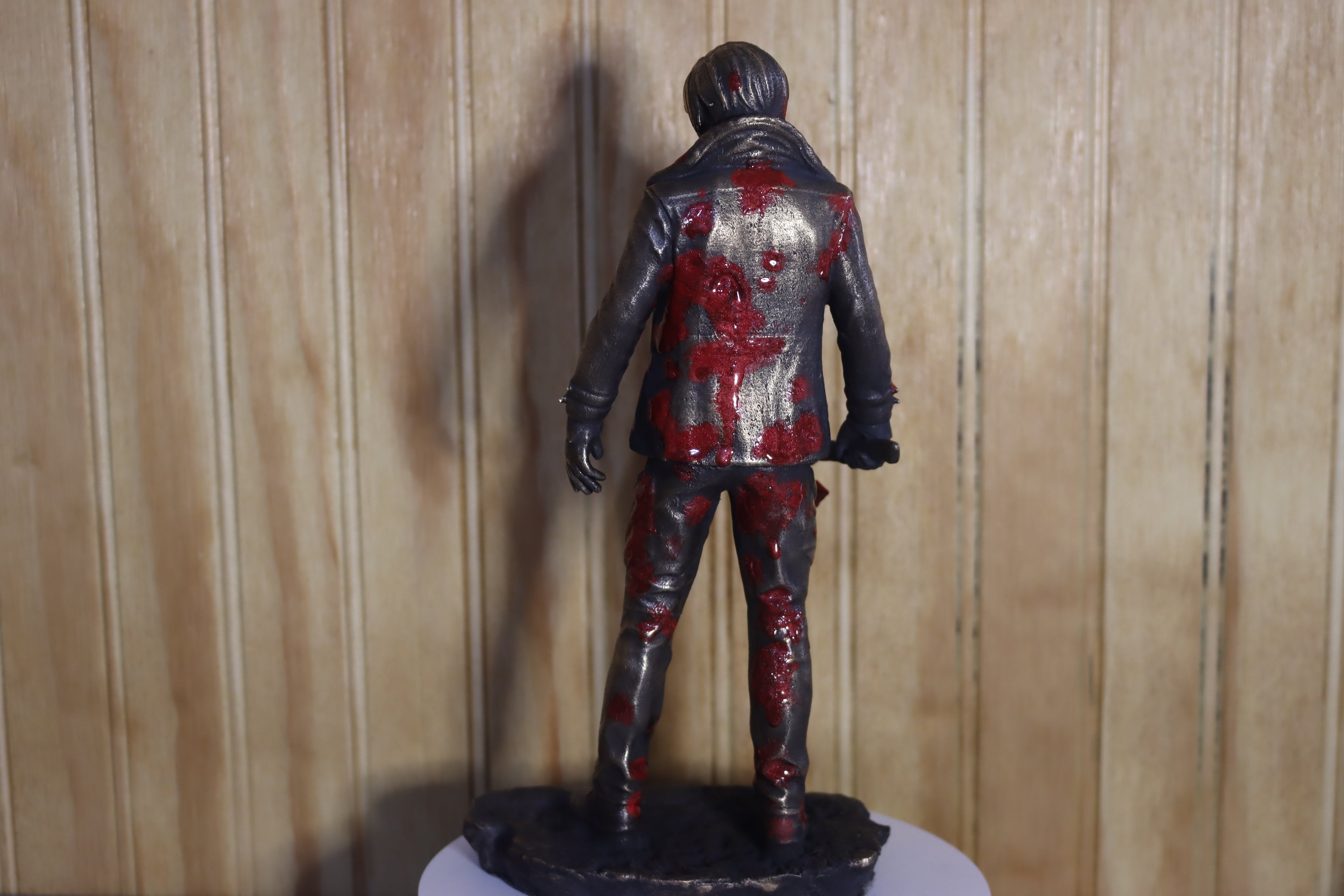 Solid Bronze Leon Kennedy Statue (Resident Evil) 9.25" Tall