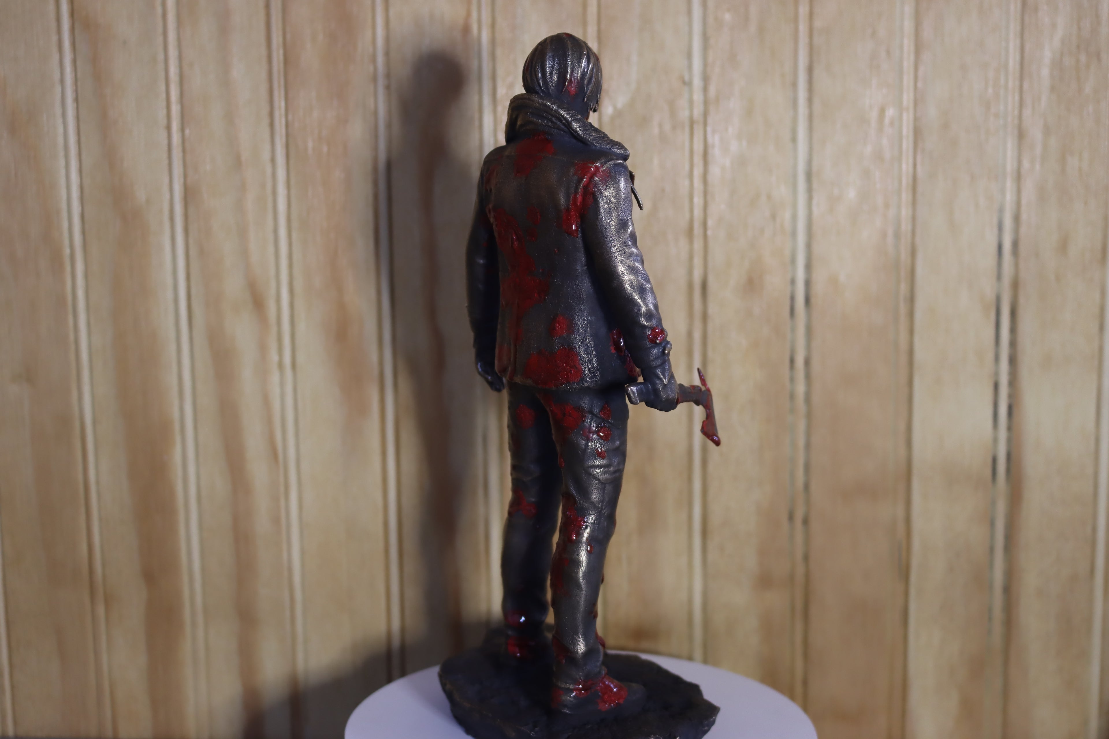 Solid Bronze Leon Kennedy Statue (Resident Evil) 9.25" Tall