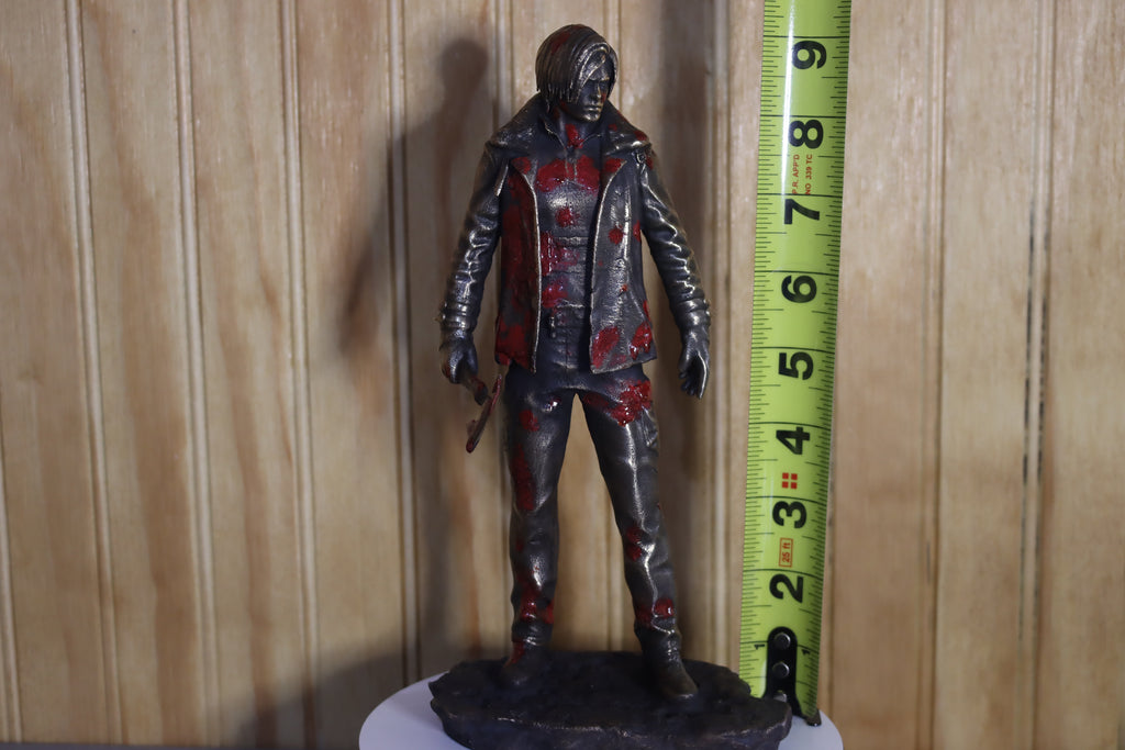 Solid Bronze Leon Kennedy Statue (Resident Evil) 9.25" Tall