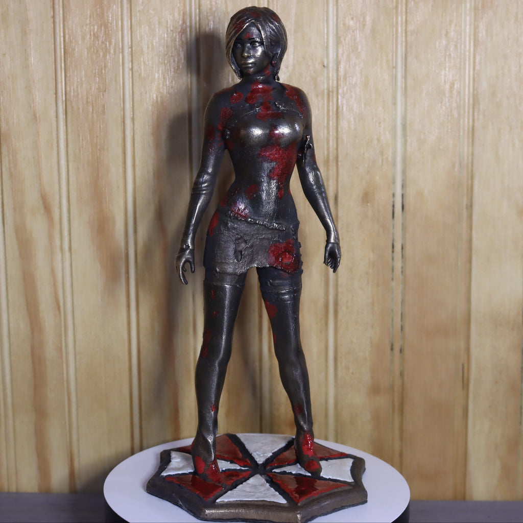 Solid Bronze Ada Wong Statue (Resident Evil) 9.75" Tall