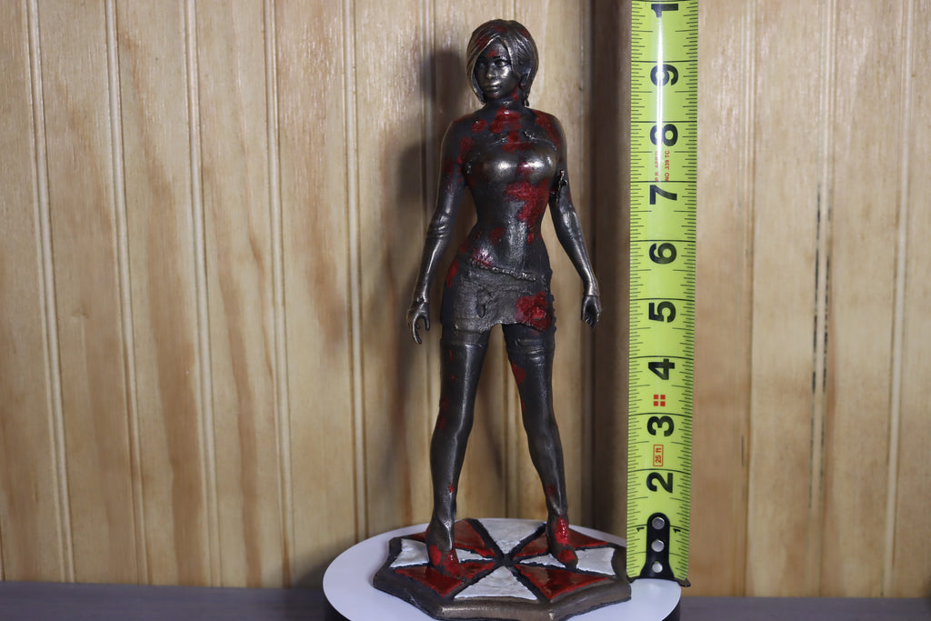 Solid Bronze Ada Wong Statue (Resident Evil) 9.75" Tall