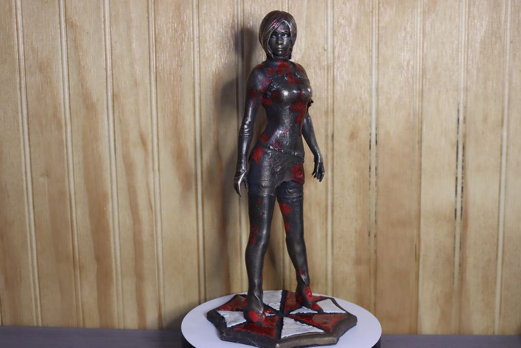 Solid Bronze Ada Wong Statue (Resident Evil) 9.75" Tall