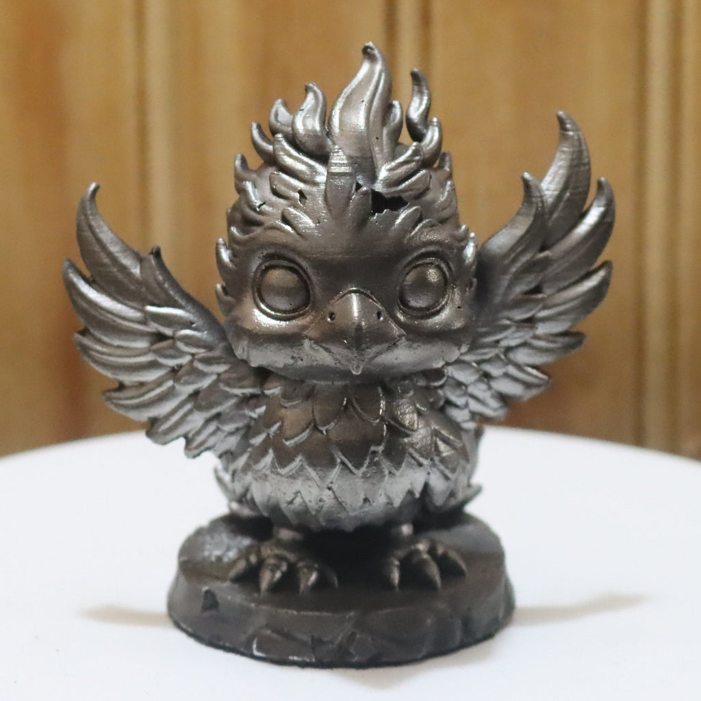 Solid Zinc Alloy (ZA12) Ornamental Baby Phoenix Statue