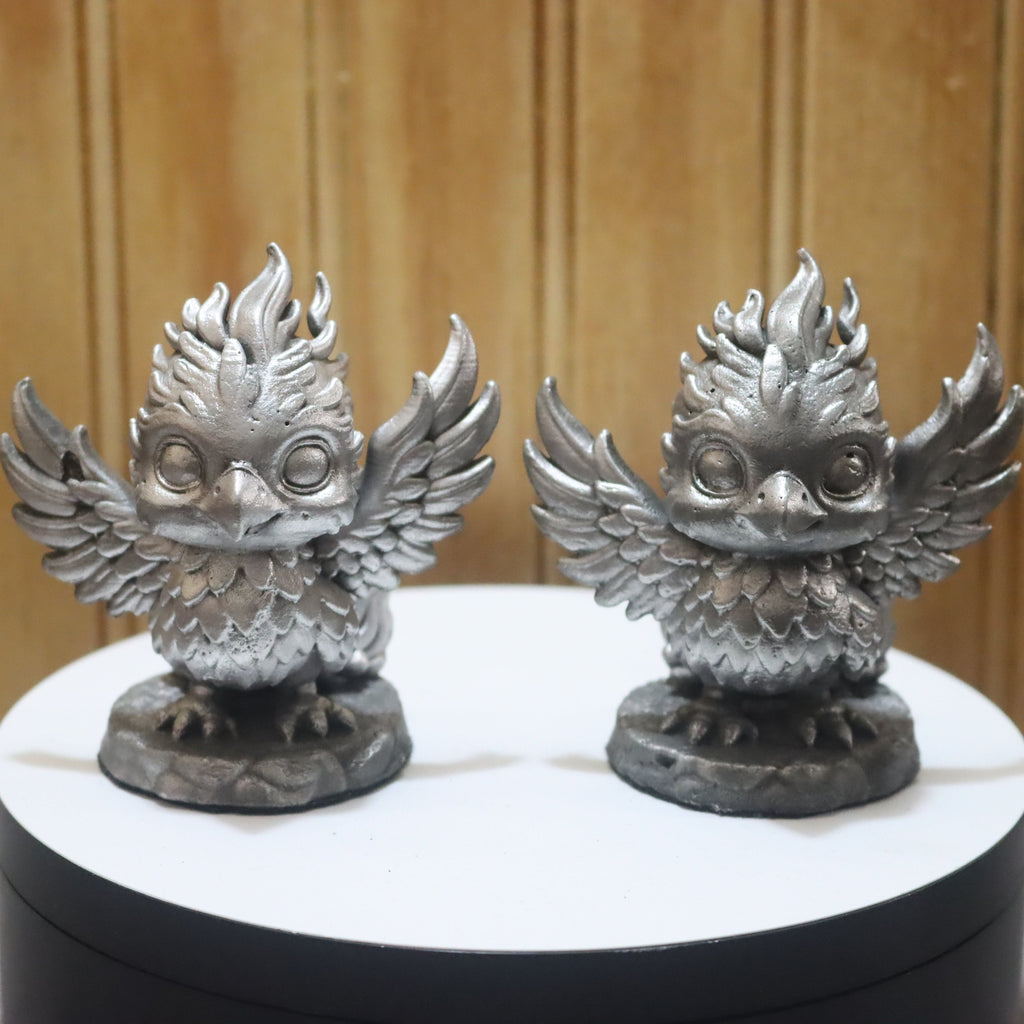 Solid Aluminum Alloy (Tenzaloy) Baby Phoenix Statue