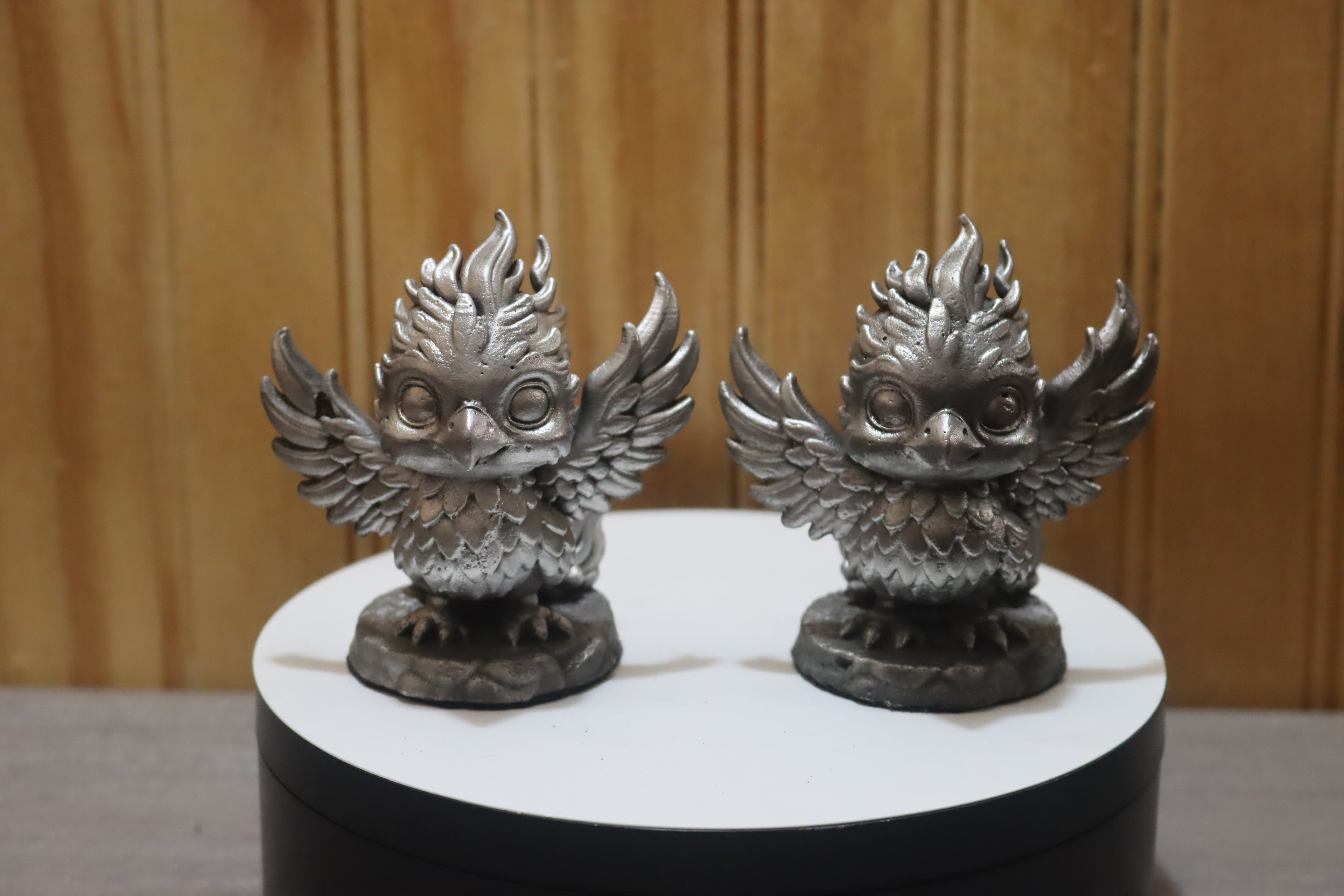 Solid Aluminum Alloy (Tenzaloy) Baby Phoenix Statue