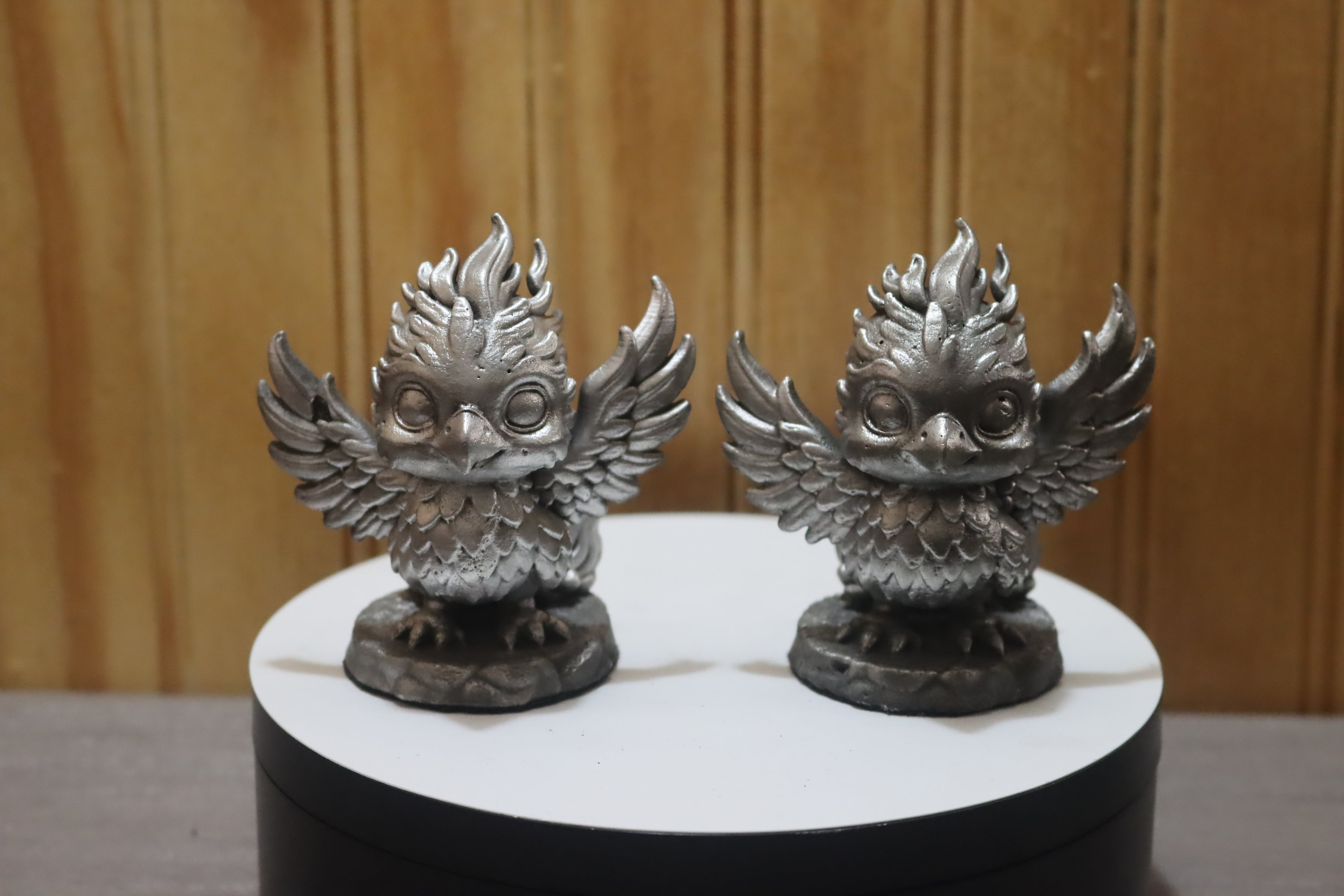 Solid Aluminum Alloy (Tenzaloy) Baby Phoenix Statue