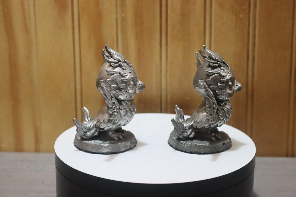 Solid Aluminum Alloy (Tenzaloy) Baby Phoenix Statue