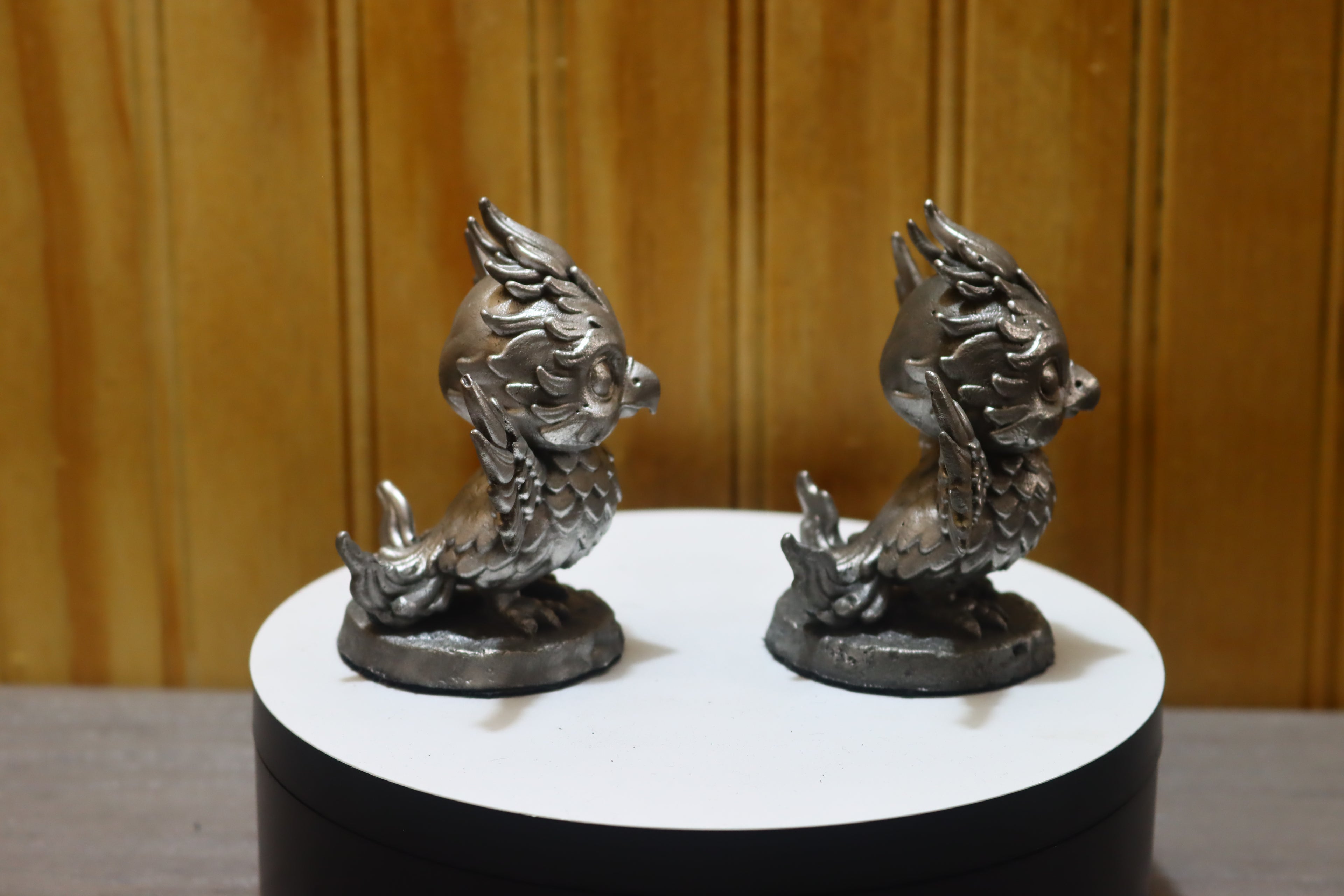 Solid Aluminum Alloy (Tenzaloy) Baby Phoenix Statue