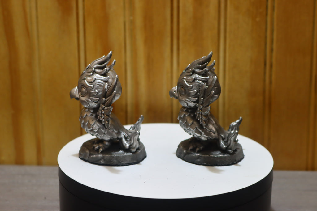 Solid Aluminum Alloy (Tenzaloy) Baby Phoenix Statue