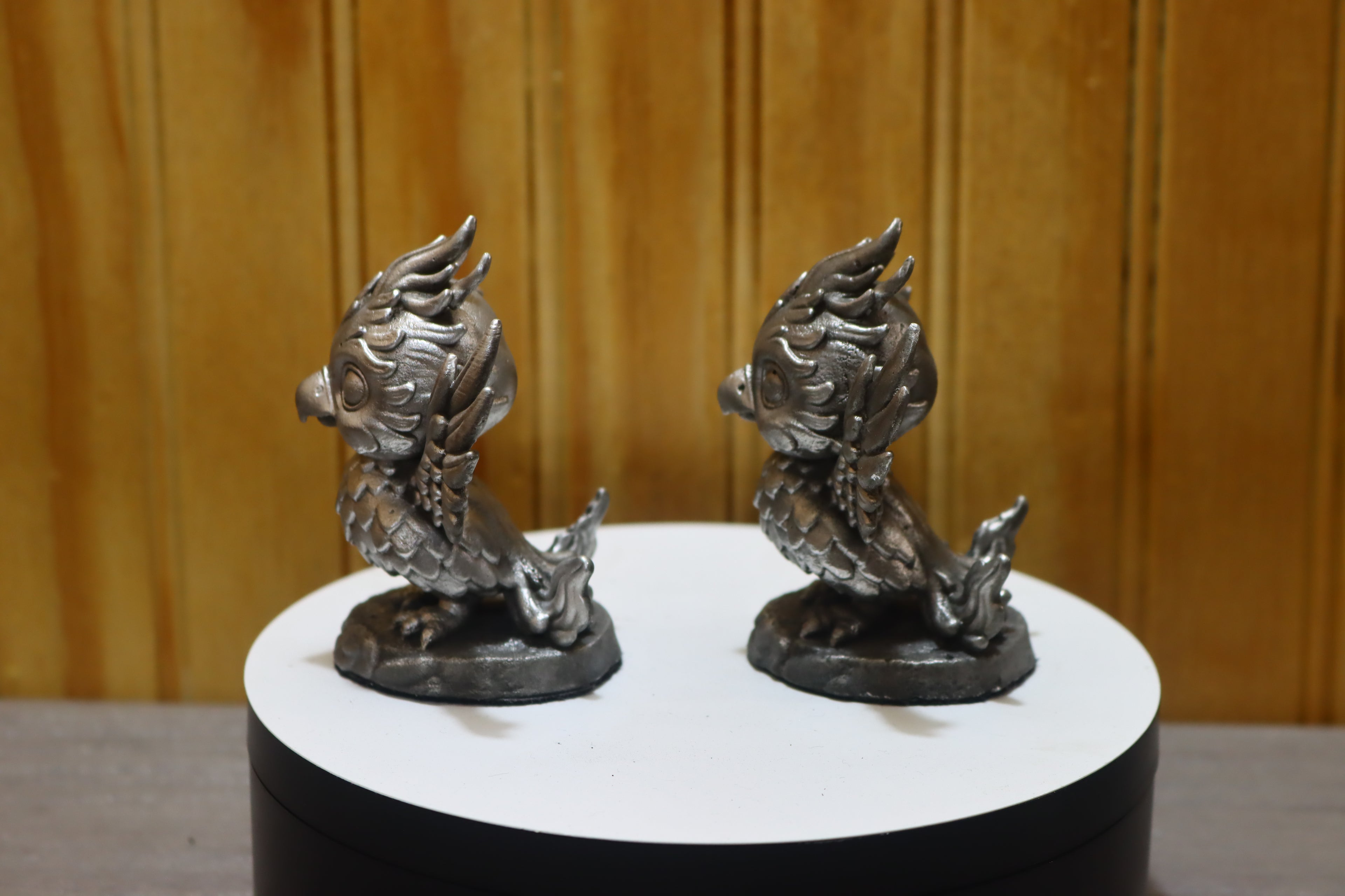 Solid Aluminum Alloy (Tenzaloy) Baby Phoenix Statue