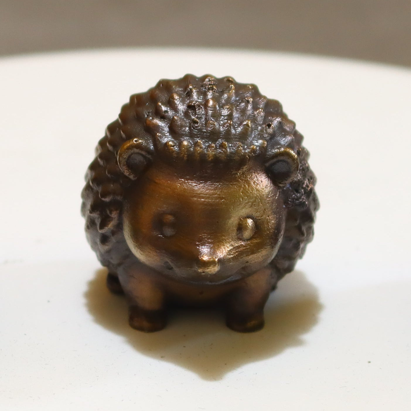 Solid Bronze Mini Hedgehog Statue 1" Tall