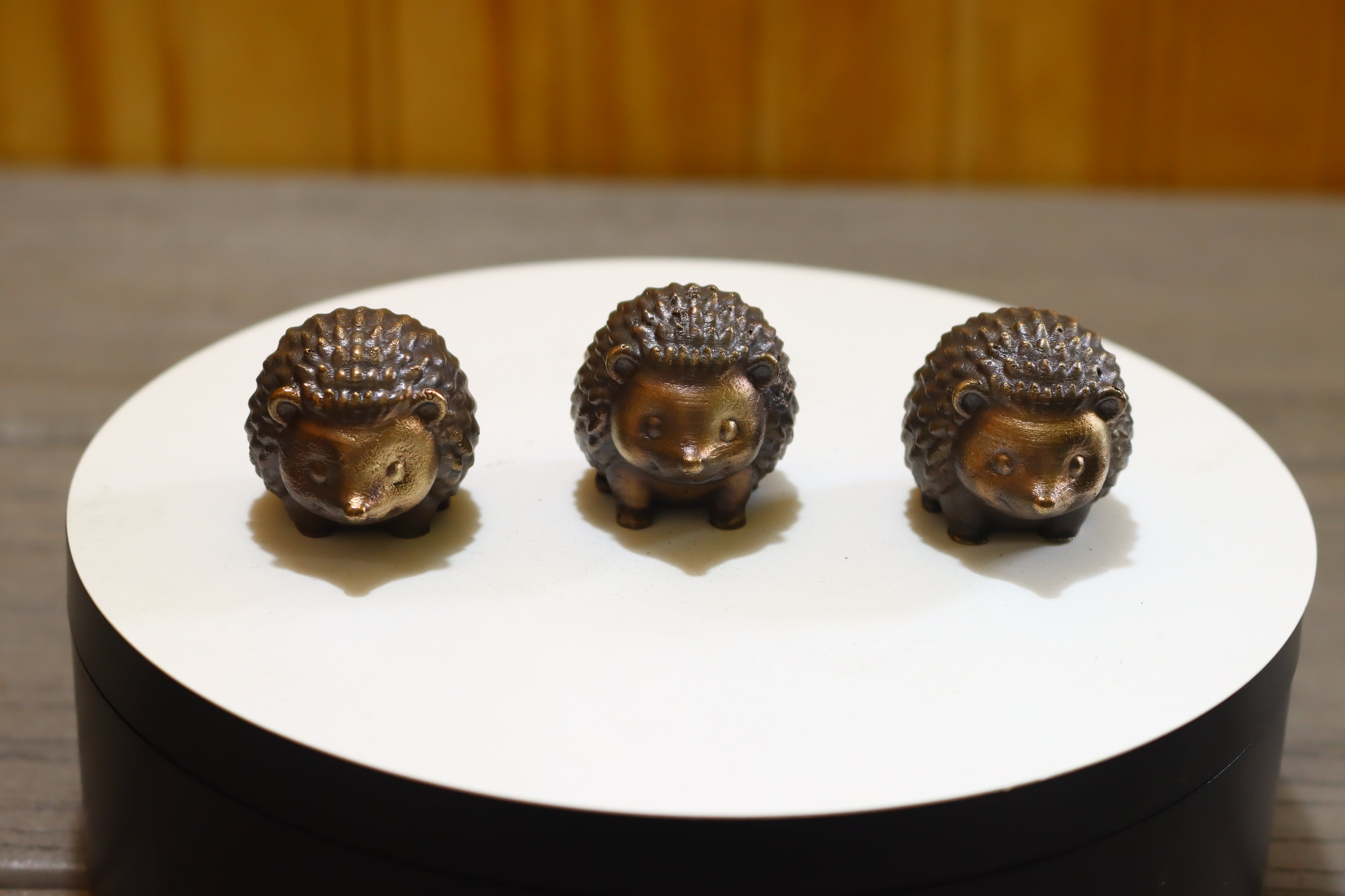 Solid Bronze Mini Hedgehog Statue 1" Tall