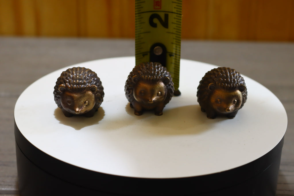 Solid Bronze Mini Hedgehog Statue 1" Tall