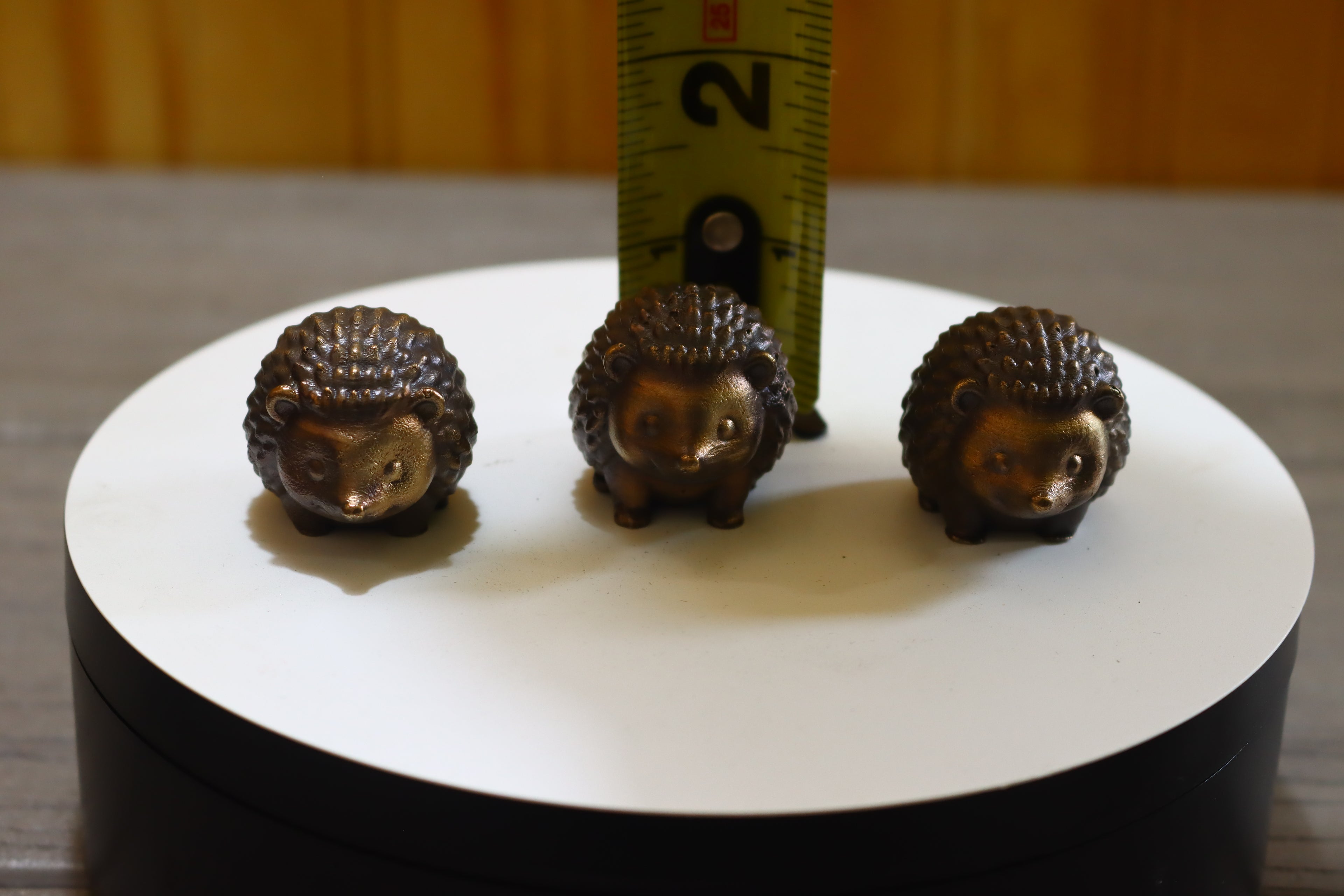 Solid Bronze Mini Hedgehog Statue 1" Tall