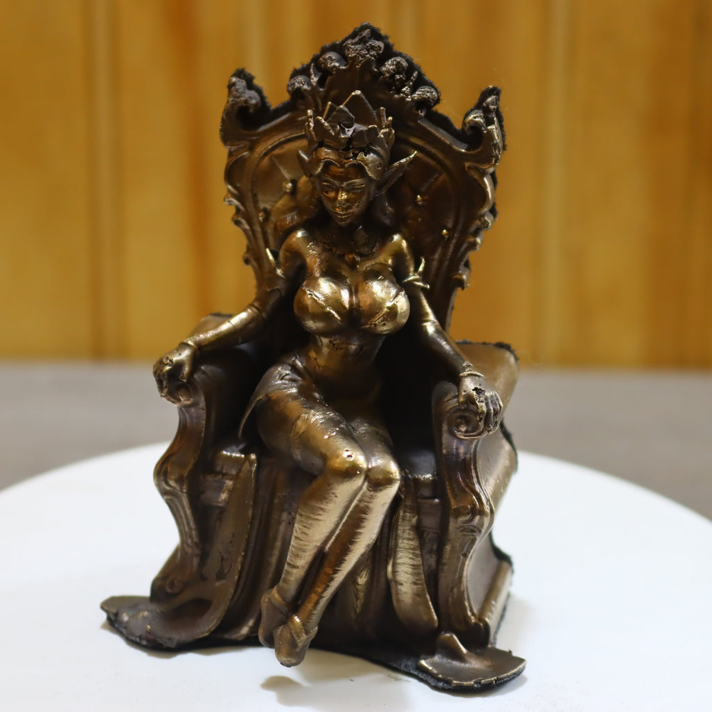 Solid Bronze Elf Queen Statue 4 Inches Tall