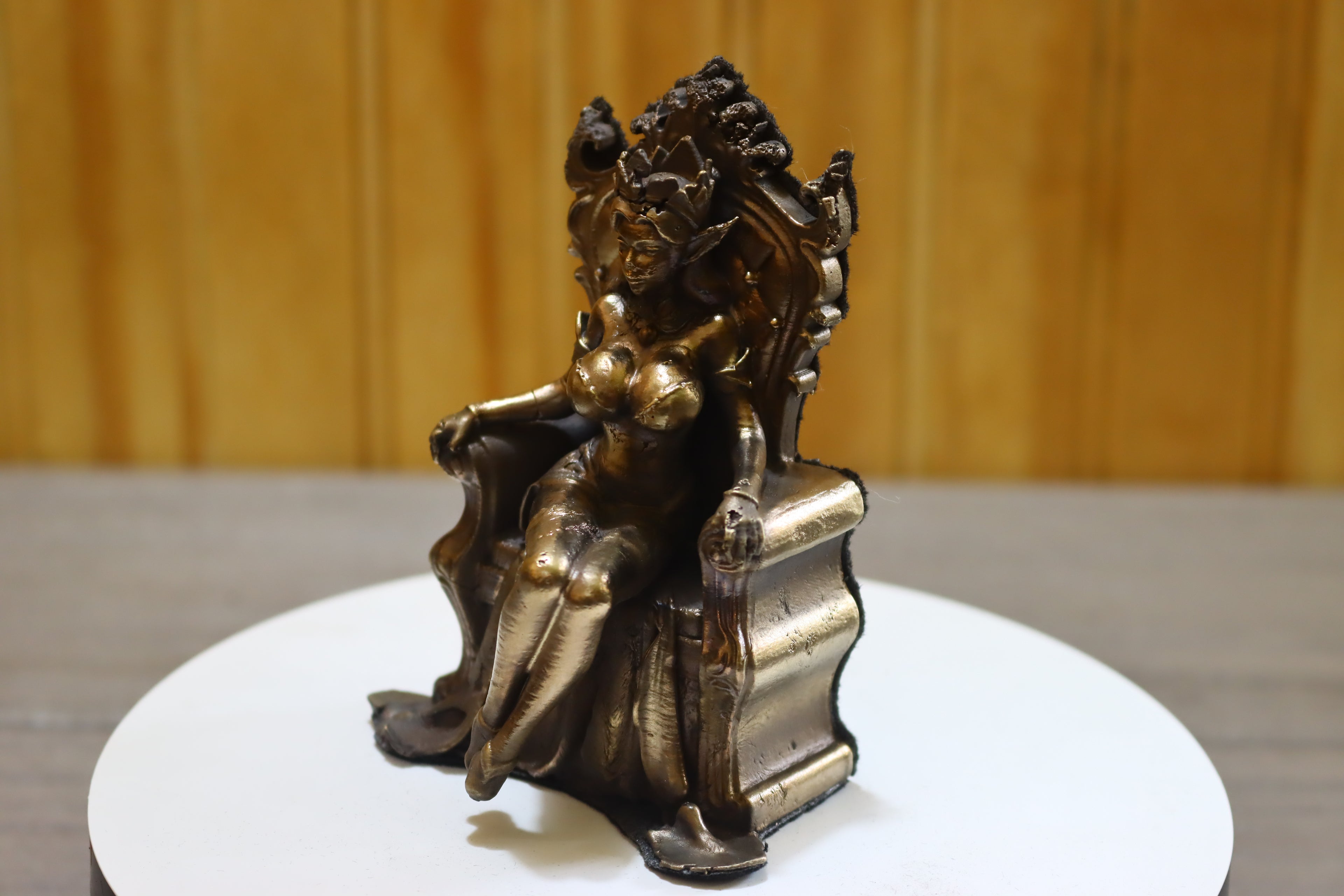 Solid Bronze Elf Queen Statue 4 Inches Tall