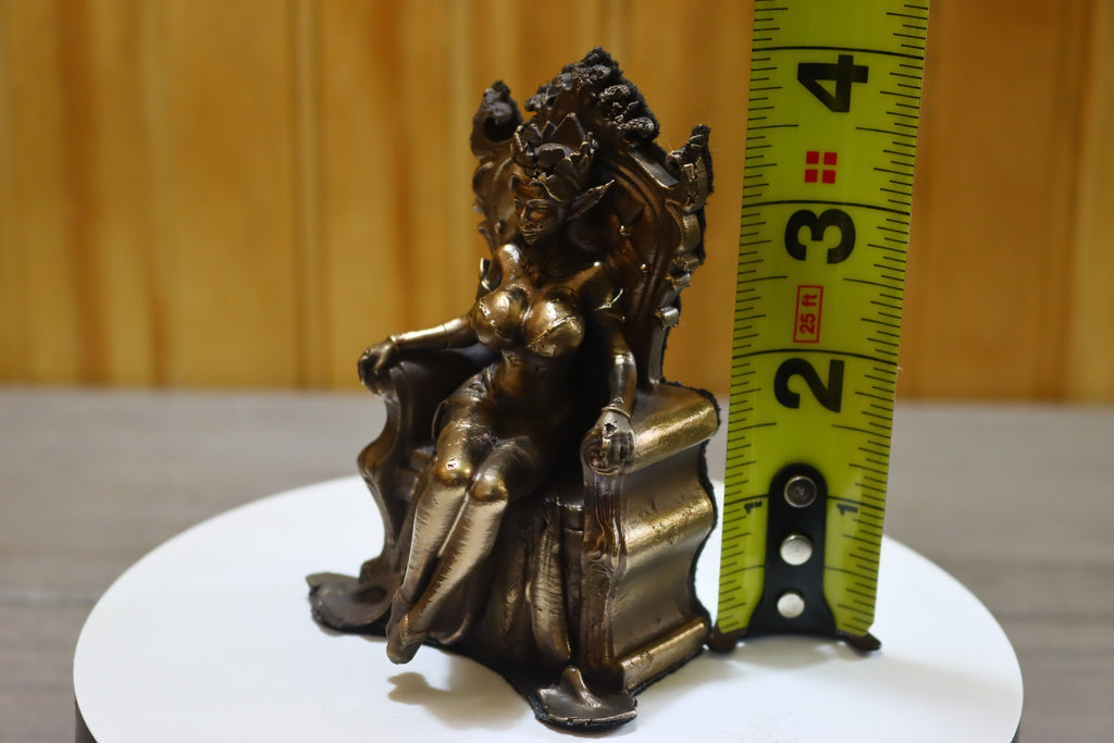 Solid Bronze Elf Queen Statue 4 Inches Tall