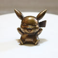 Solid Bronze Baby Pikachu Statue 1.5 Inches Tall