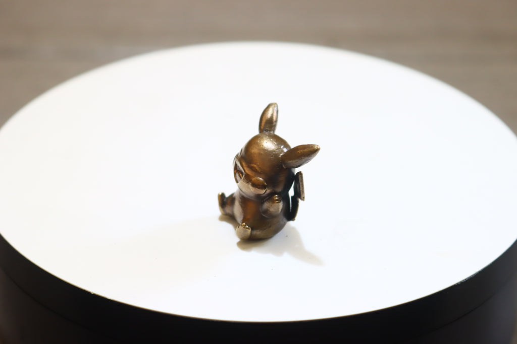Solid Bronze Baby Pikachu Statue 1.25 Inches Tall