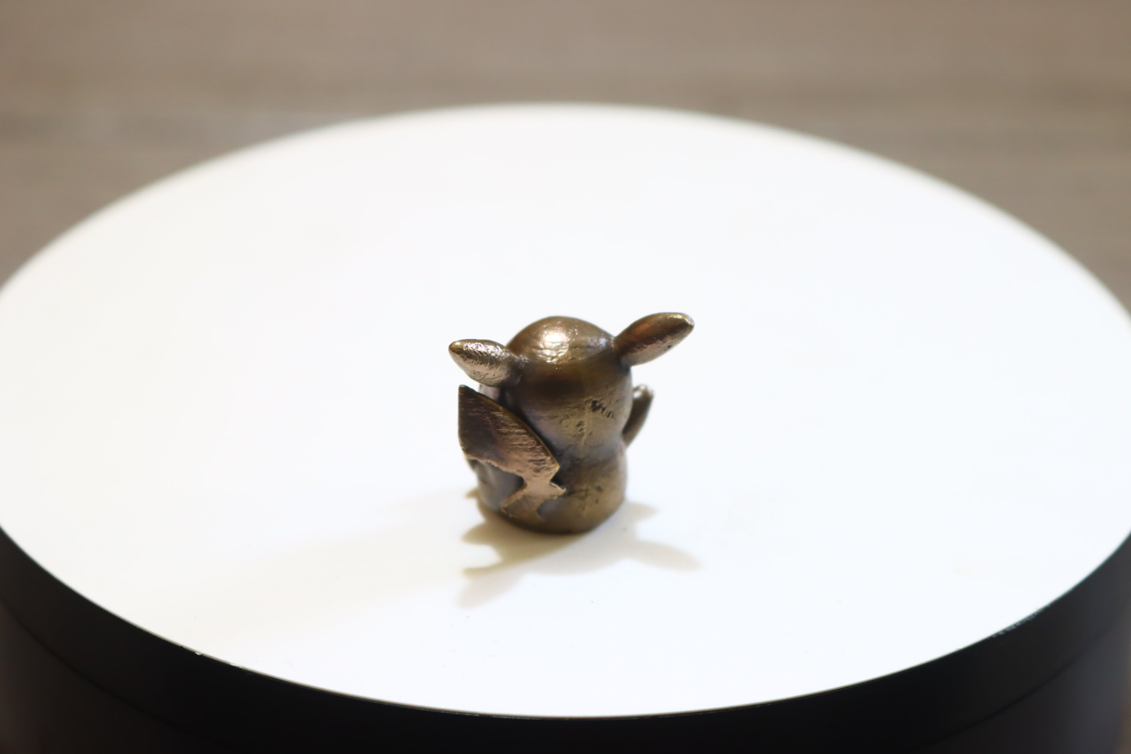 Solid Bronze Baby Pikachu Statue 1.25 Inches Tall