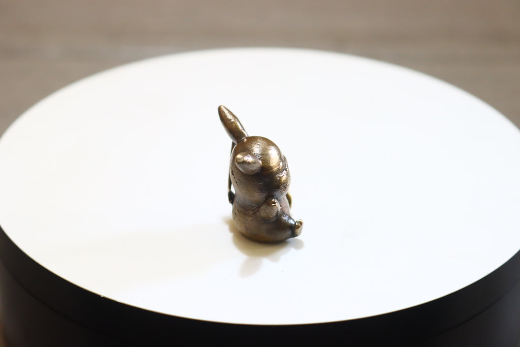 Solid Bronze Baby Pikachu Statue 1.25 Inches Tall