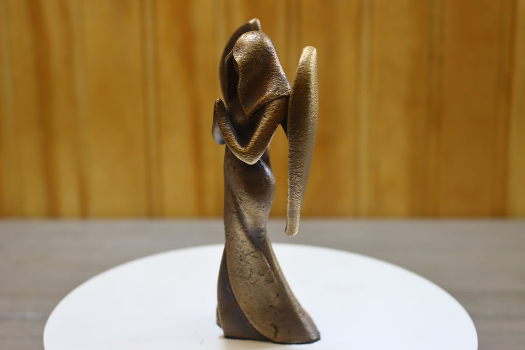 Solid Bronze Angel Statue 4.5 Inches Tall