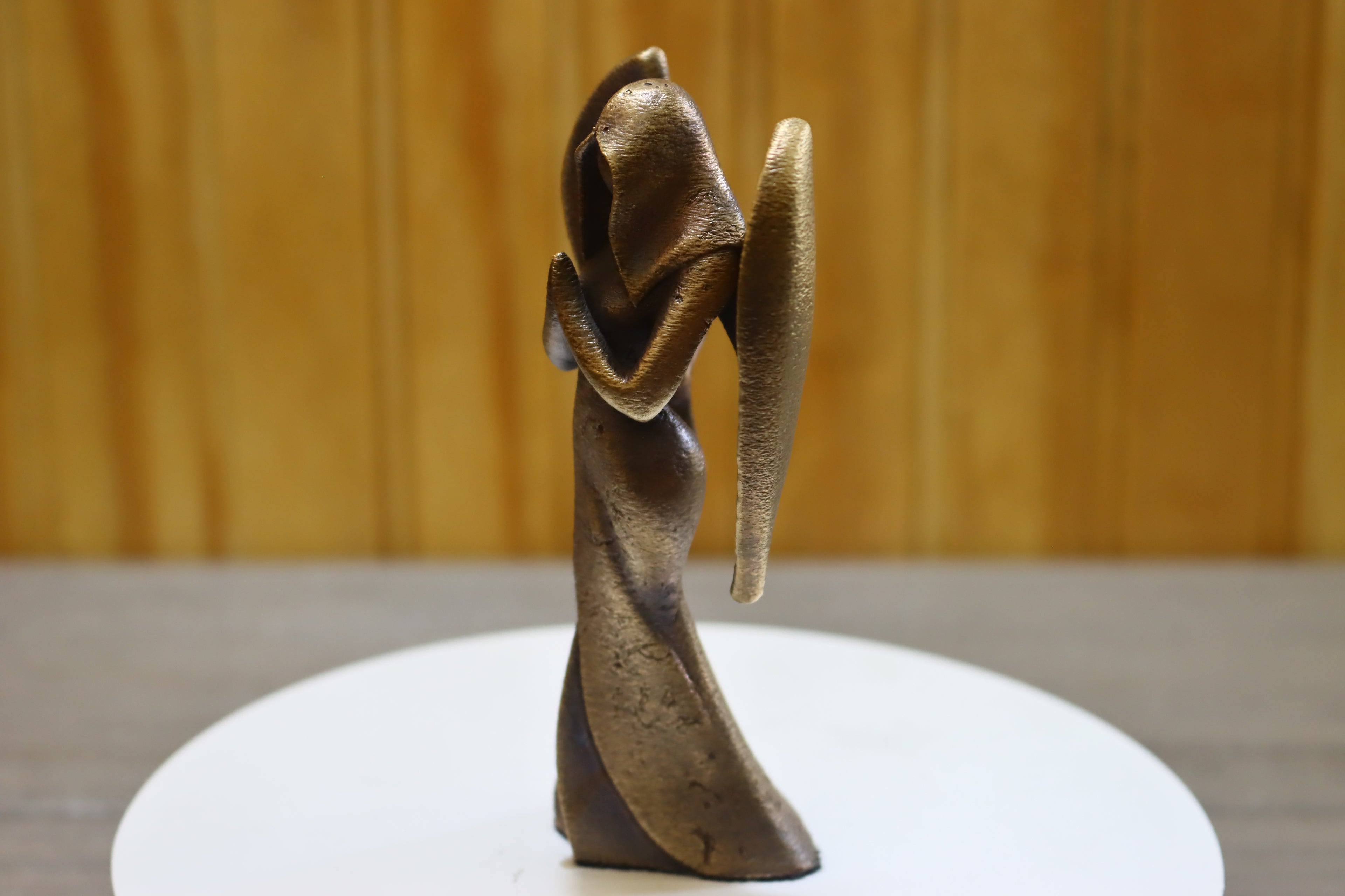 Solid Bronze Angel Statue 4.5 Inches Tall