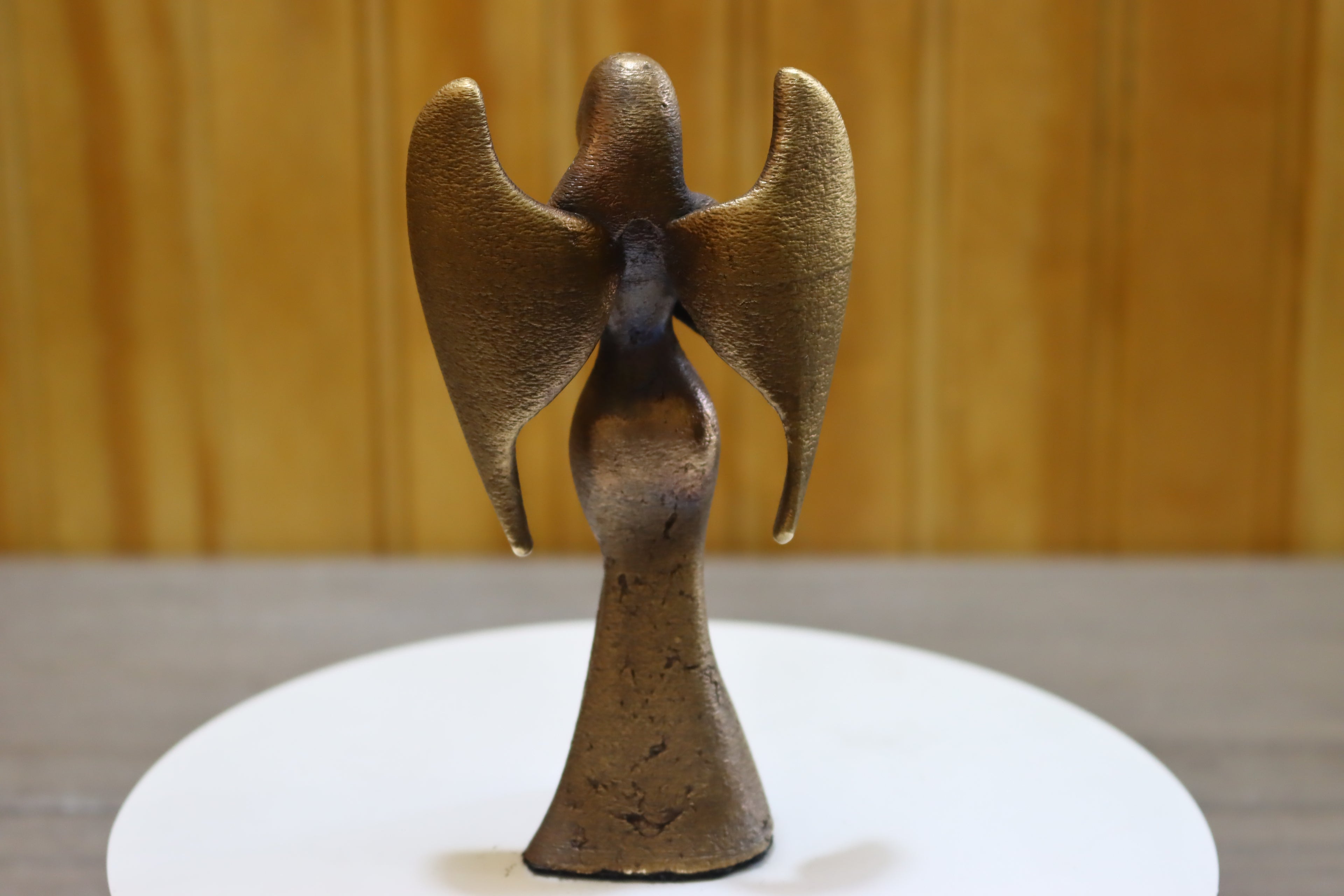 Solid Bronze Angel Statue 4.5 Inches Tall