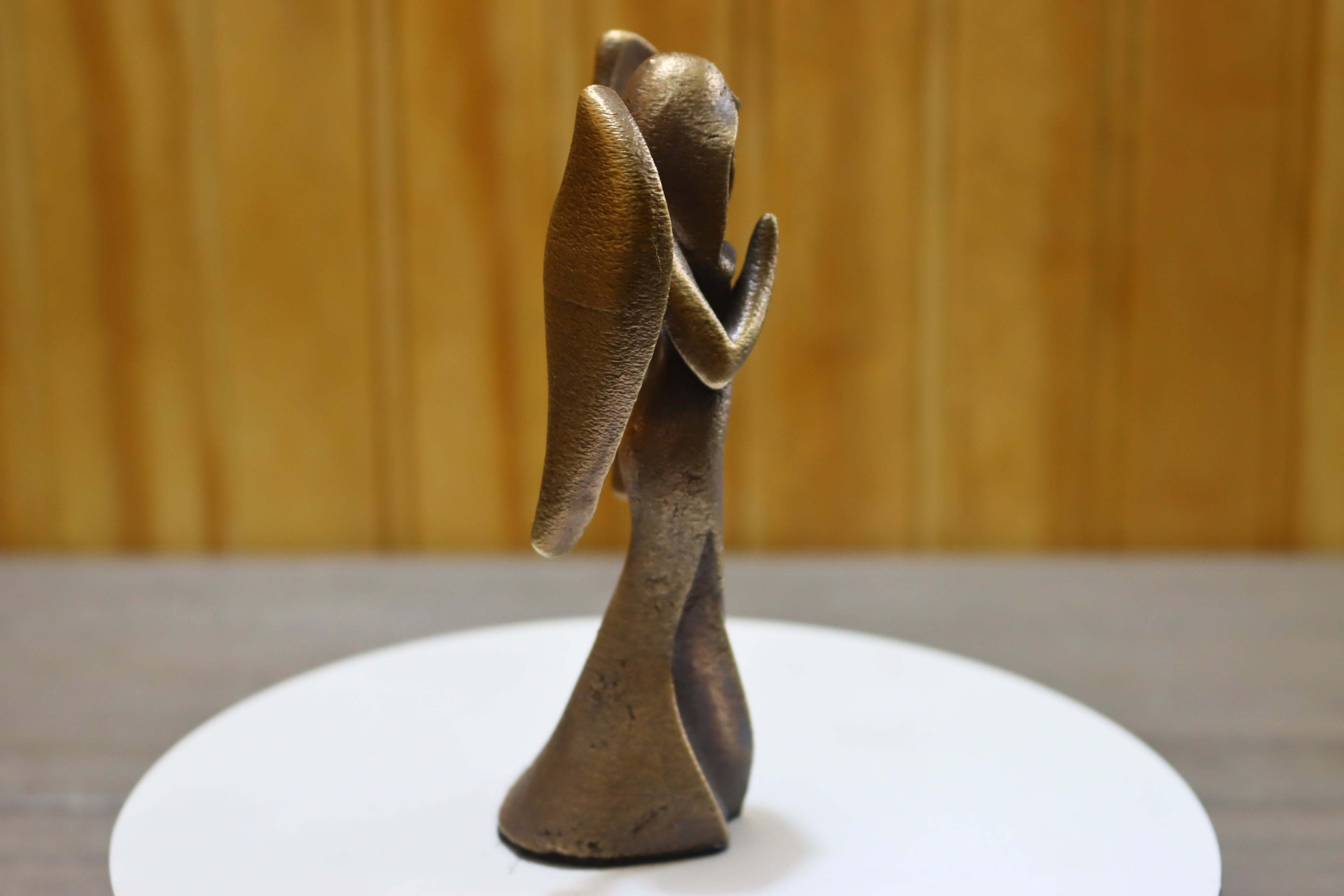 Solid Bronze Angel Statue 4.5 Inches Tall
