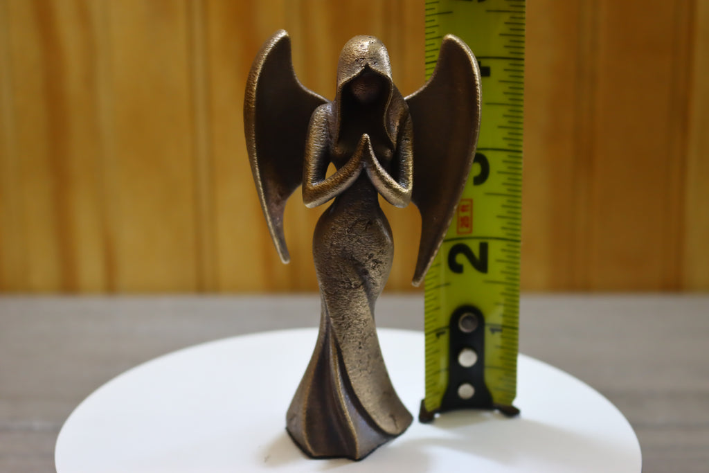 Solid Bronze Angel Statue 4.5 Inches Tall