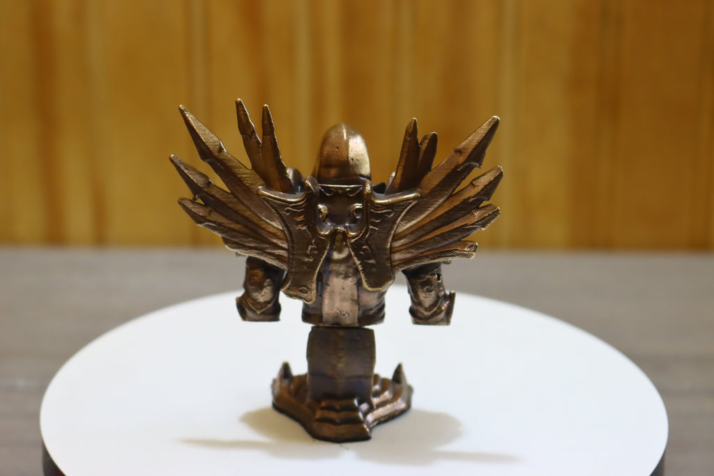 Solid Bronze Tyrael Statue (Diablo) Stand Included 3.5 Inches Tall