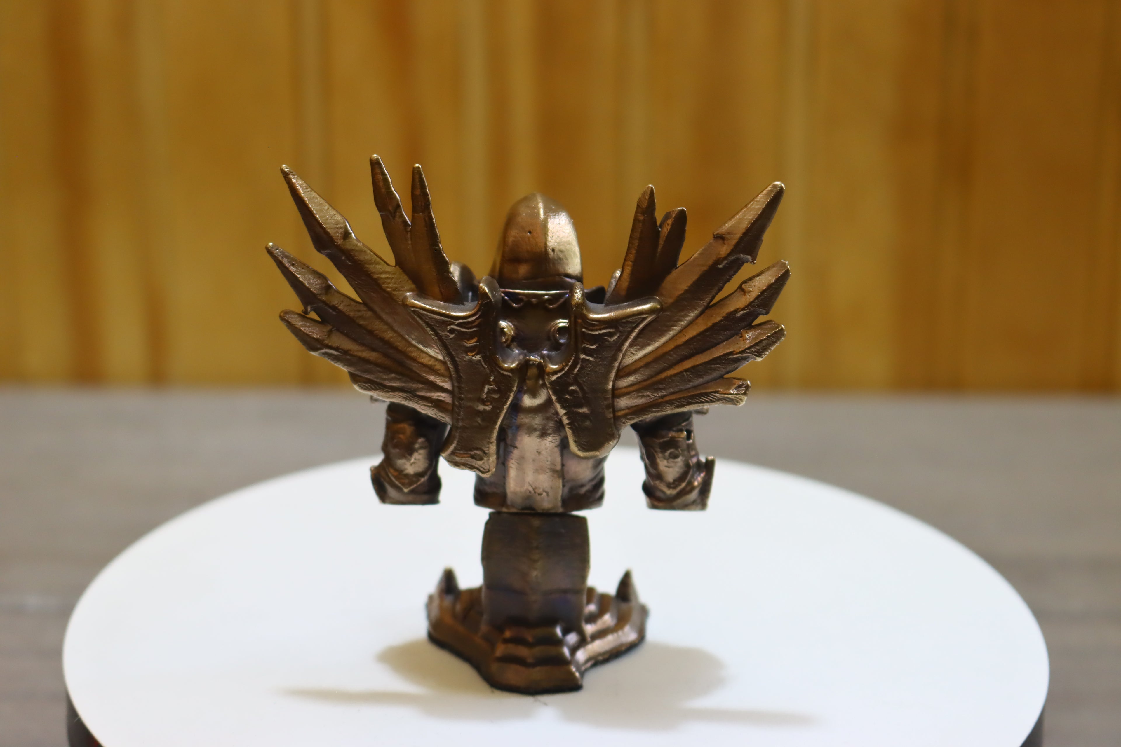 Solid Bronze Tyrael Statue (Diablo) Stand Included 3.5 Inches Tall