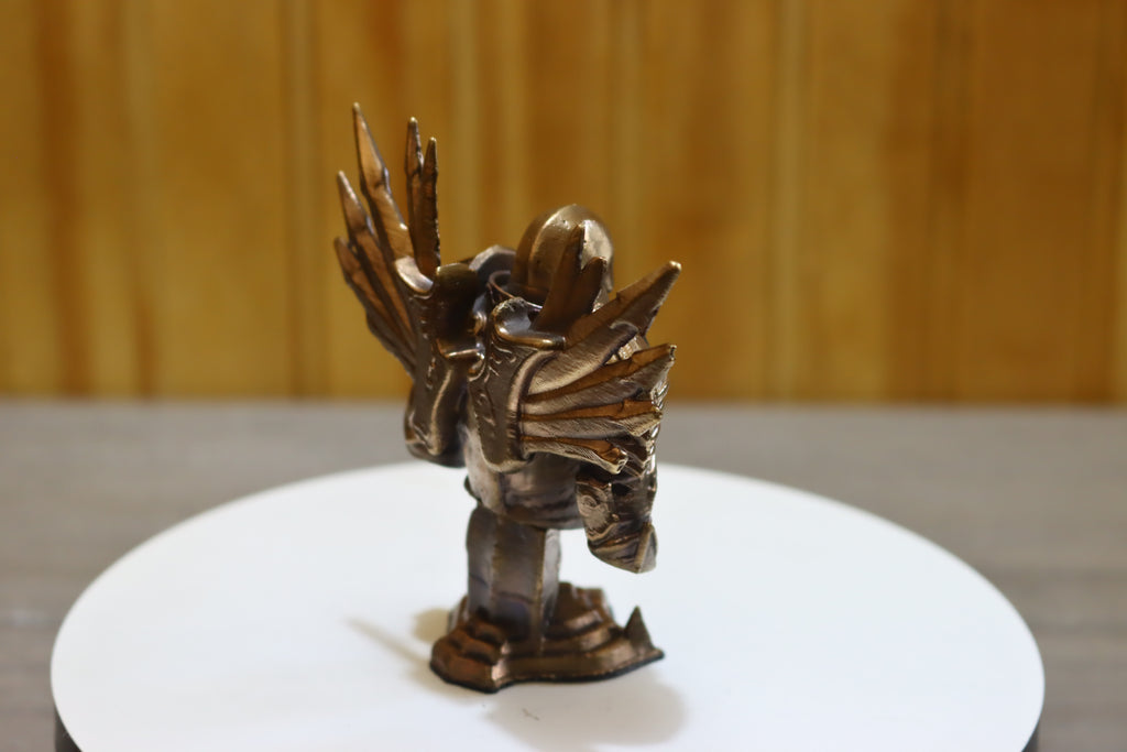 Solid Bronze Tyrael Statue (Diablo) Stand Included 3.5 Inches Tall