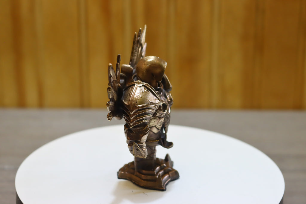 Solid Bronze Tyrael Statue (Diablo) Stand Included 3.5 Inches Tall