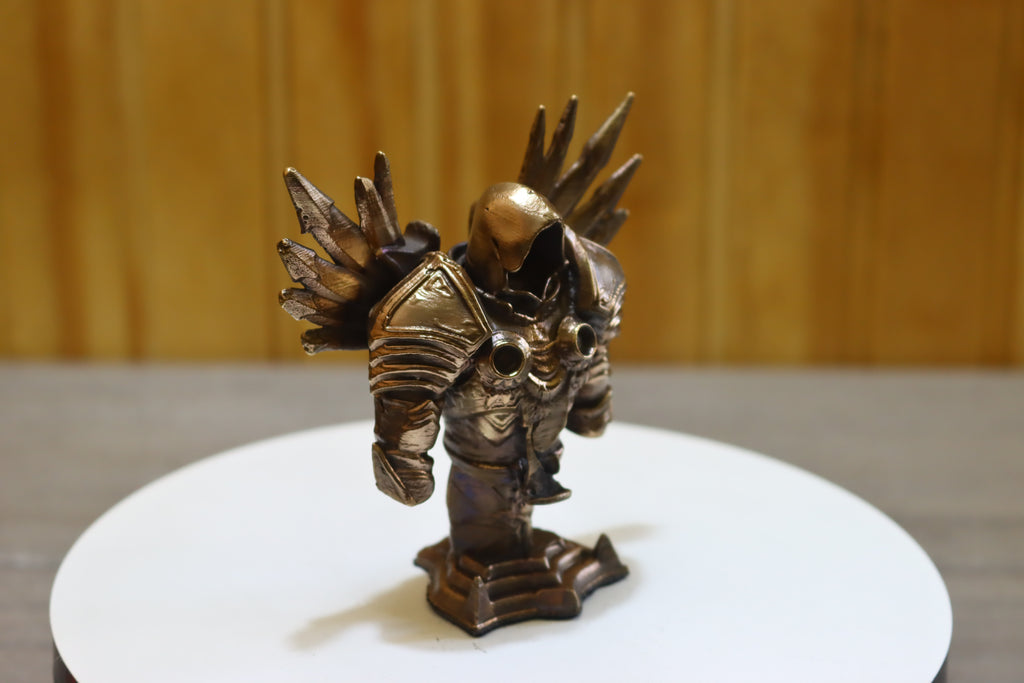 Solid Bronze Tyrael Statue (Diablo) Stand Included 3.5 Inches Tall