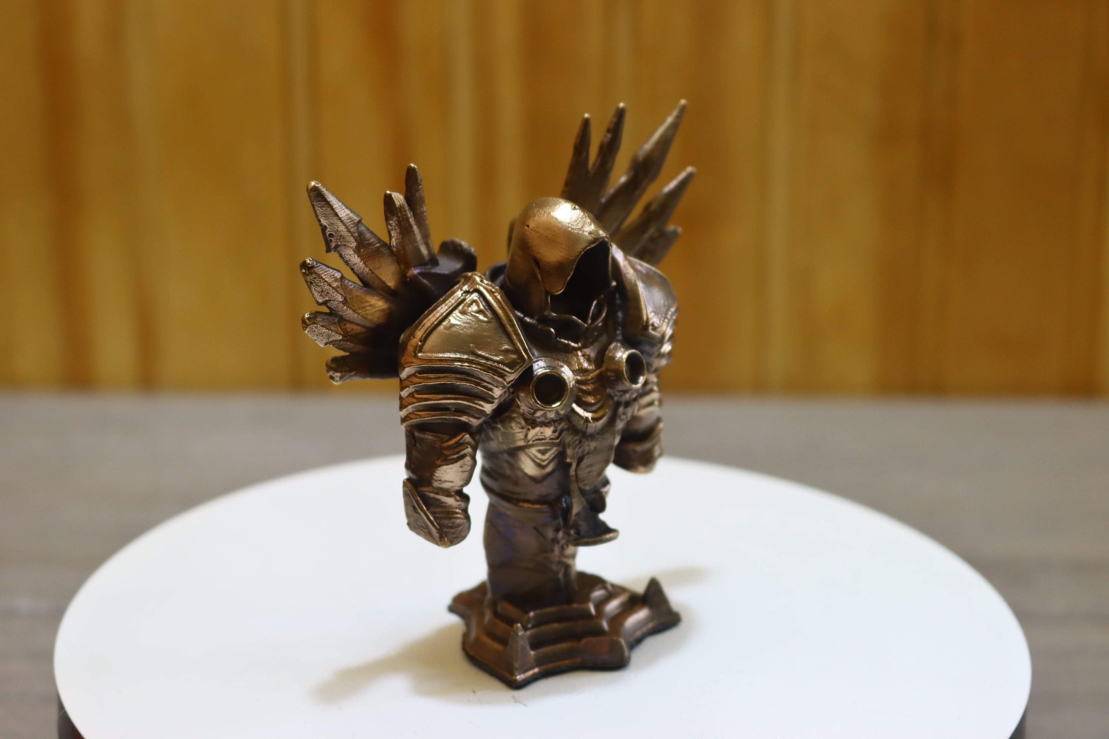 Solid Bronze Tyrael Statue (Diablo) Stand Included 3.5 Inches Tall