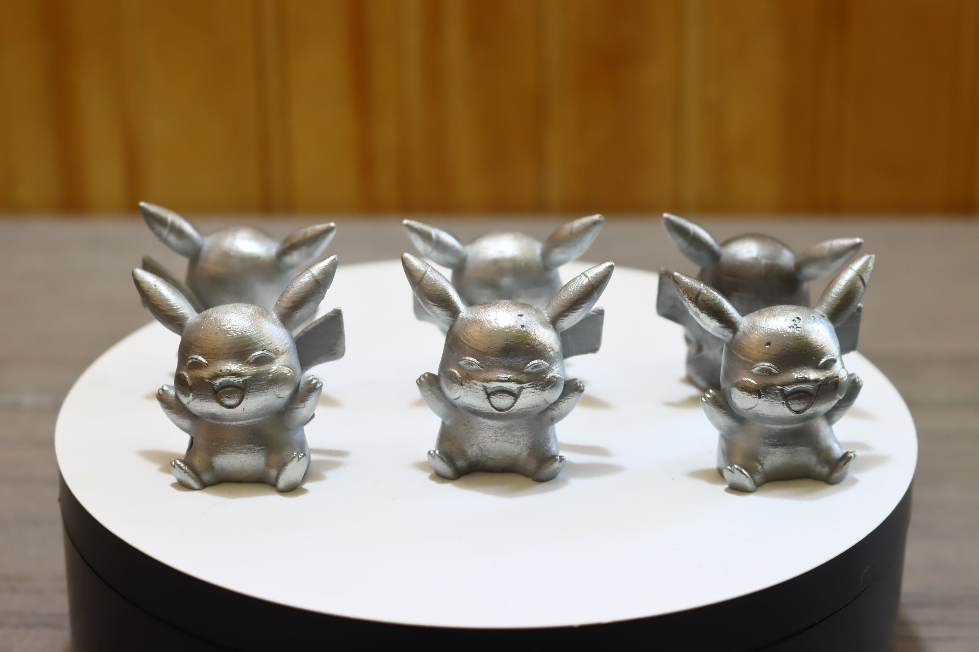 Solid Zinc Alloy (ZA12) Pikachu Pokémon Statue 1.5 Inches Tall