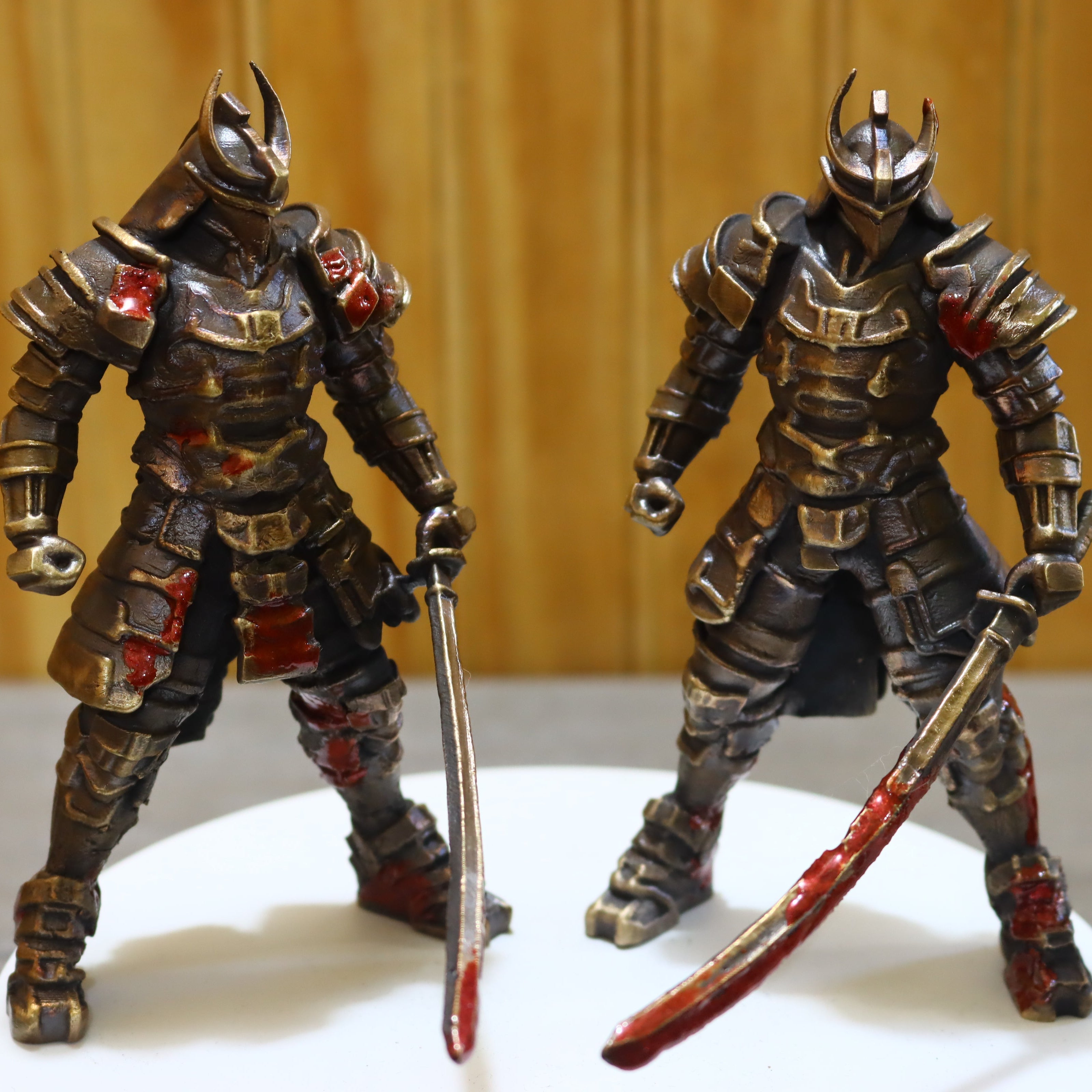 Solid Bronze Samurai Statue 5 Inches Tall