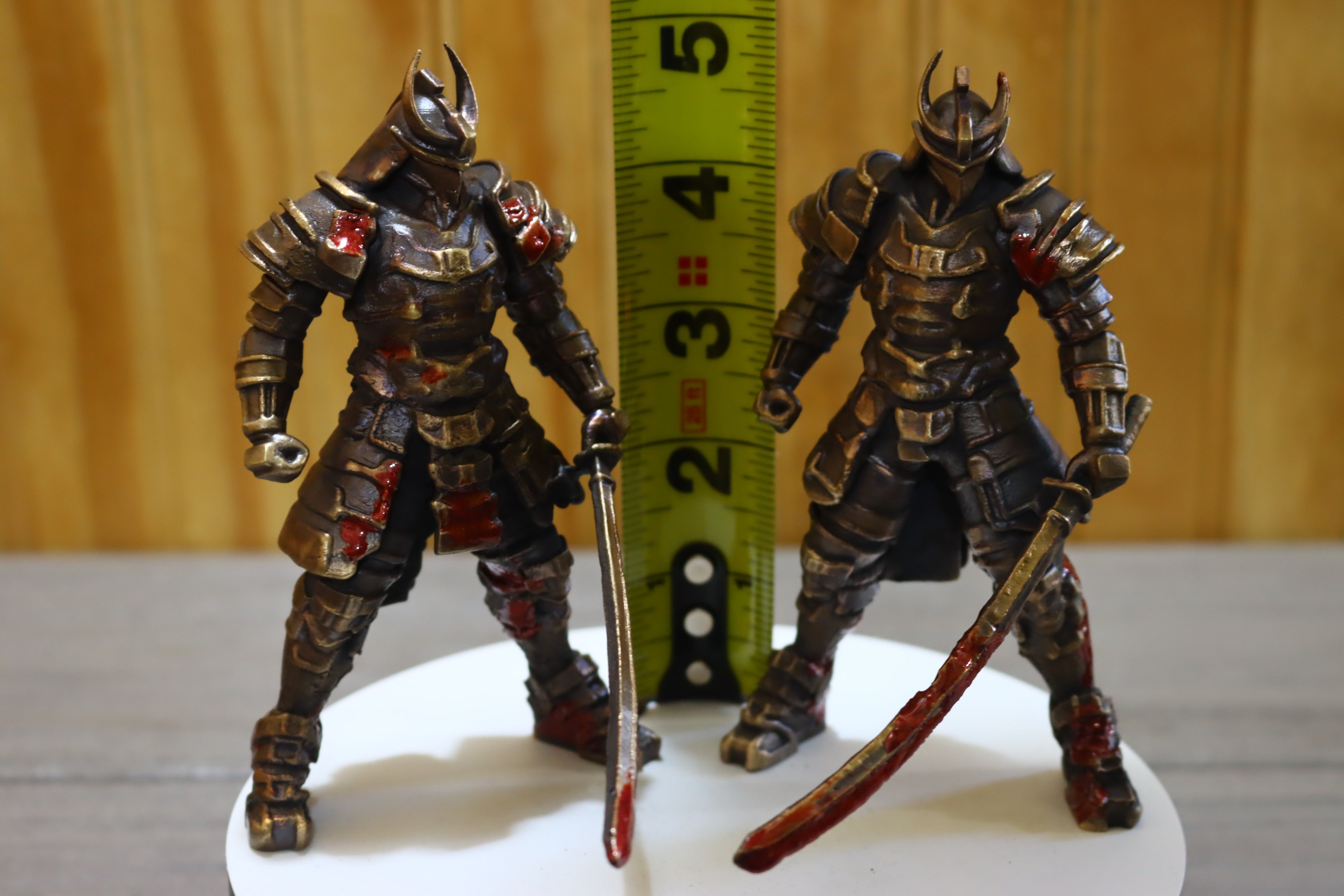 Solid Bronze Samurai Statue 5 Inches Tall