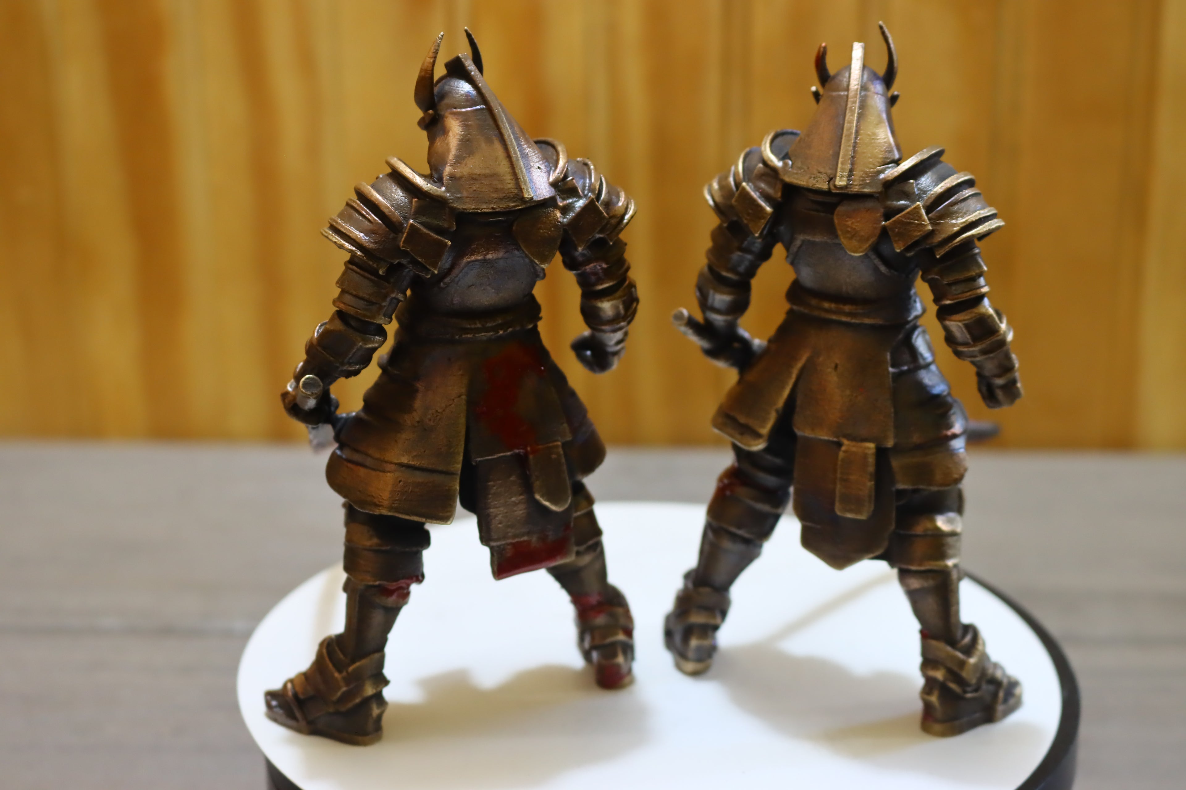 Solid Bronze Samurai Statue 5 Inches Tall