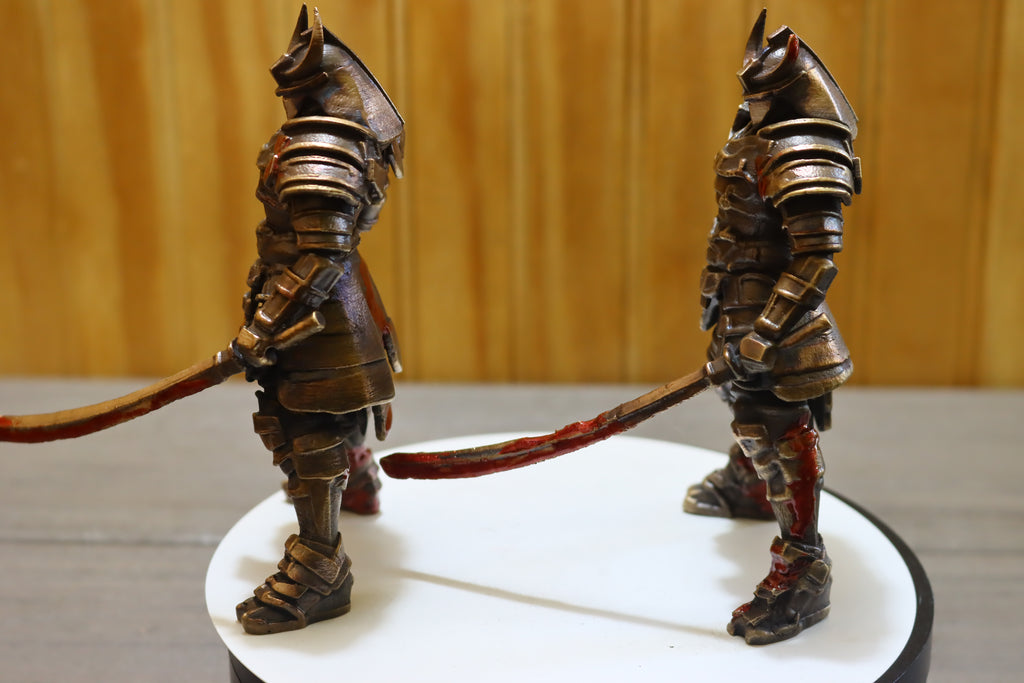 Solid Bronze Samurai Statue 5 Inches Tall