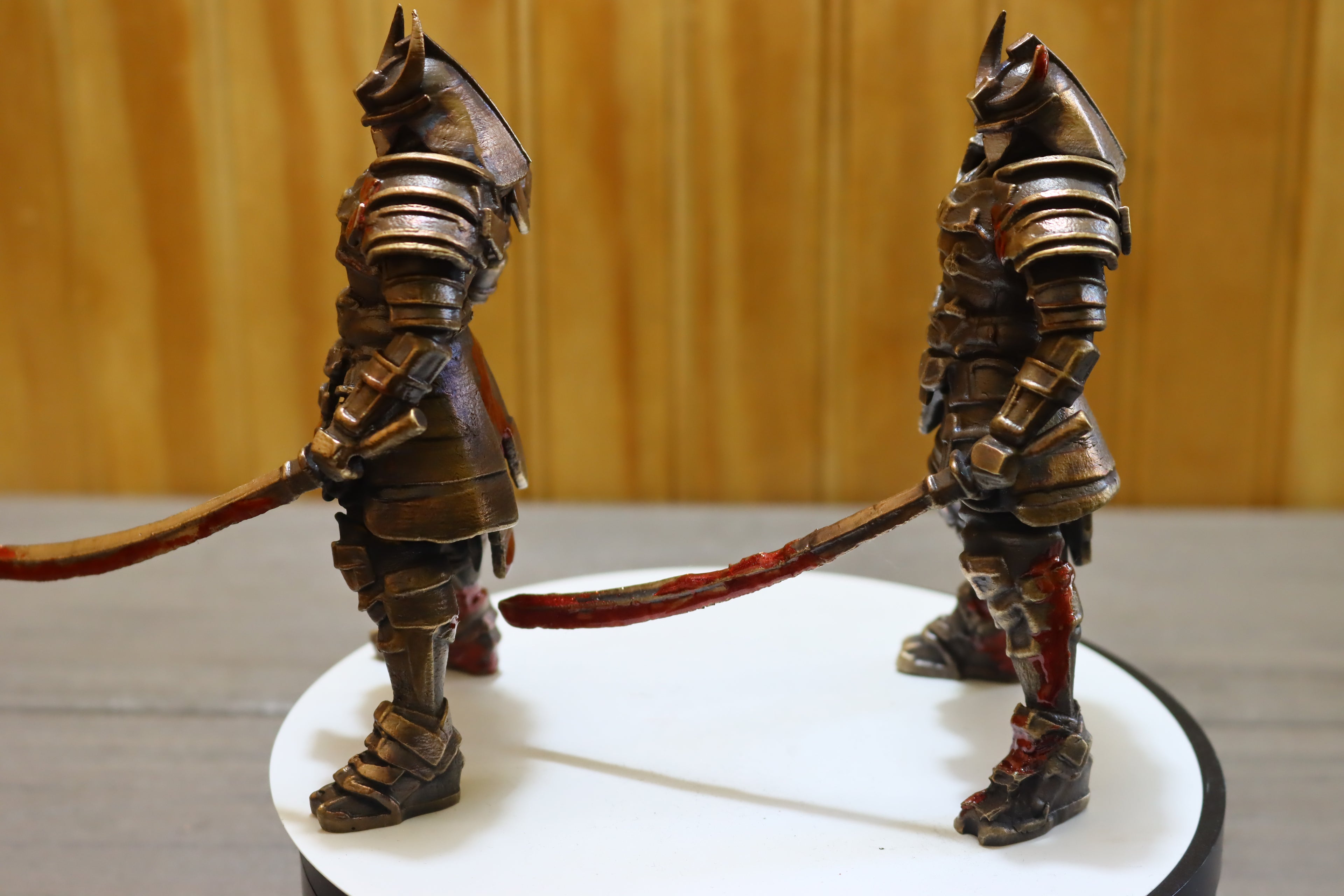 Solid Bronze Samurai Statue 5 Inches Tall