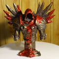 Solid Bronze Demon-Blood Stained Tyrael Statue (Diablo) 4.25" Tall With Removeable Platform