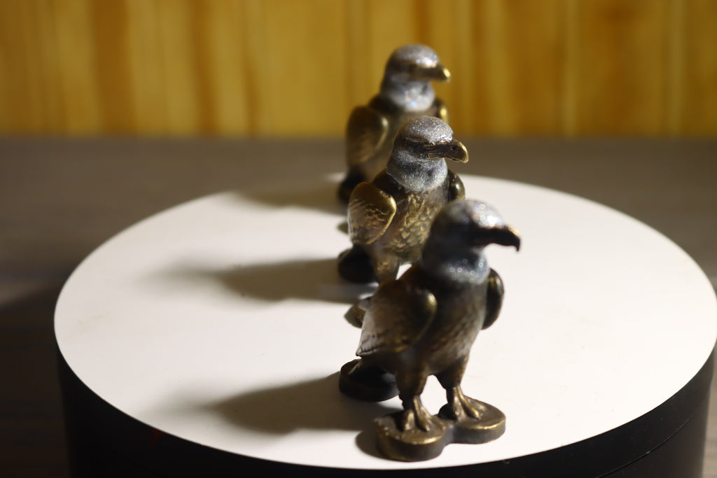 Solid Bronze American Bald Eagle Statue 2.25" Inches Tall