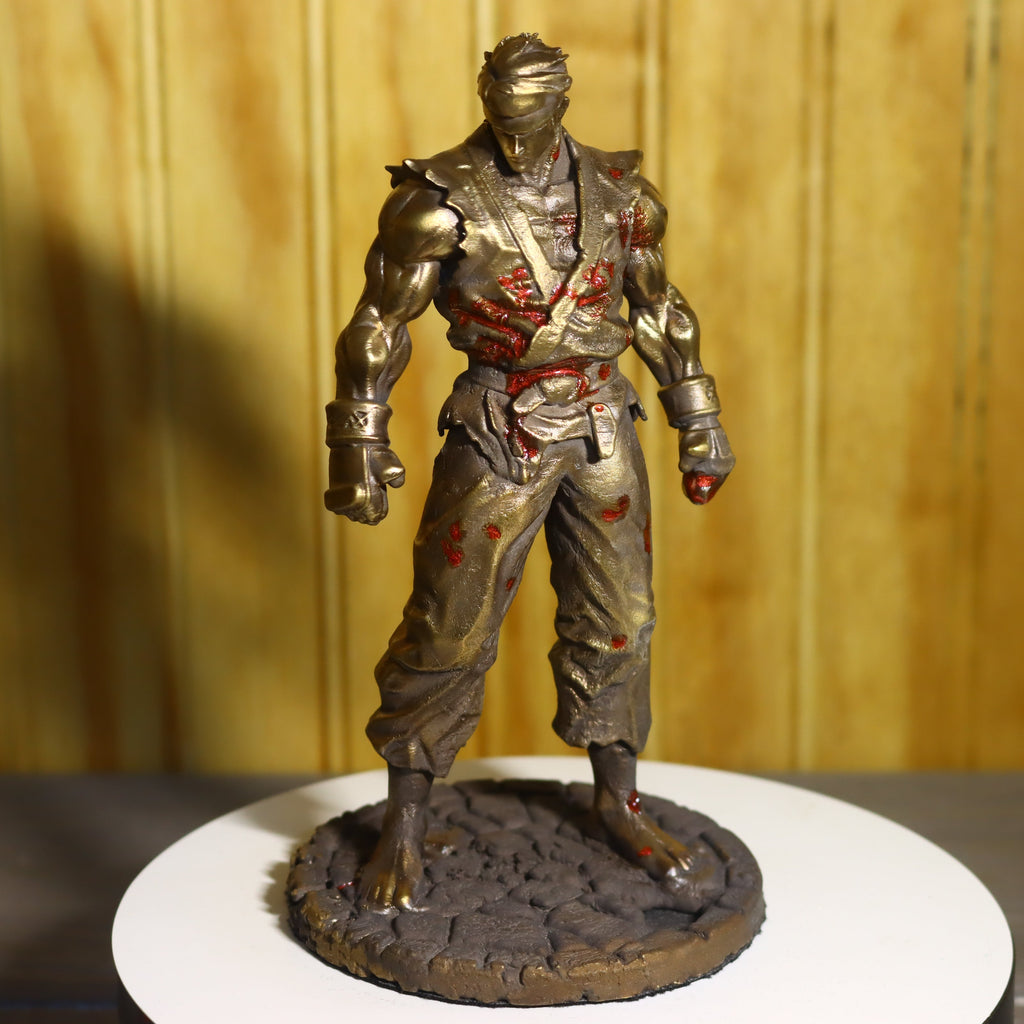 Solid Bronze (Nordic Gold) Ryu (Street Fighter) Statue 6.25" Tall