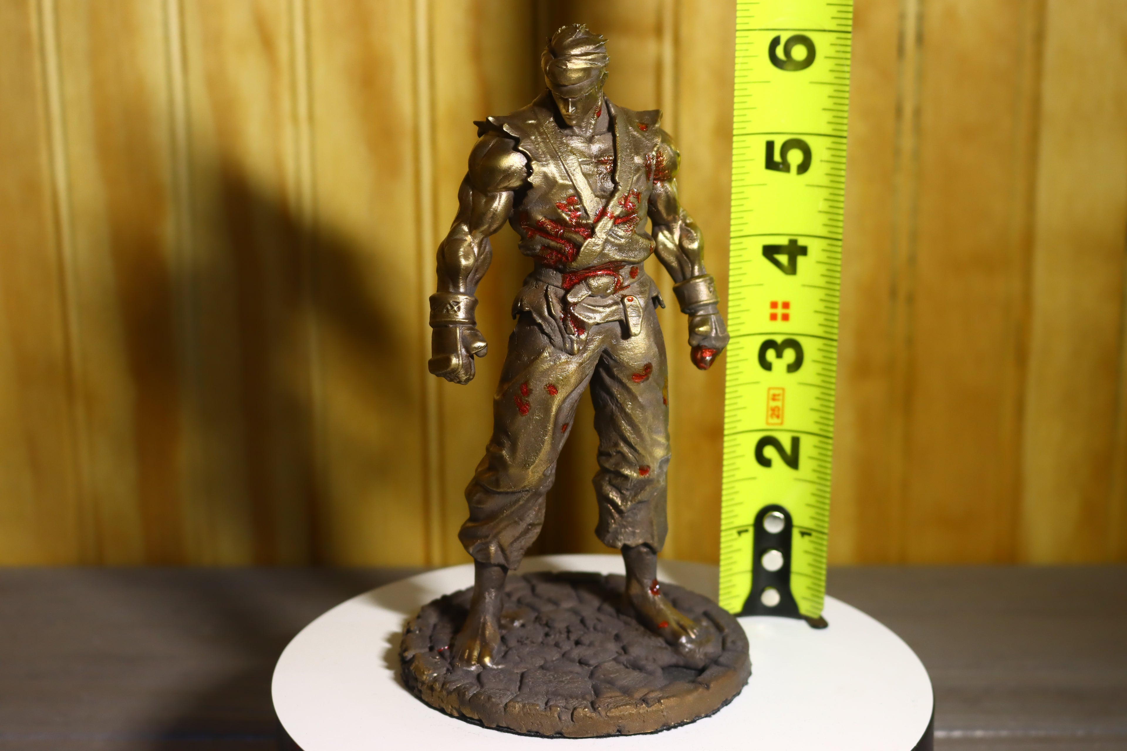 Solid Bronze (Nordic Gold) Ryu (Street Fighter) Statue 6.25" Tall